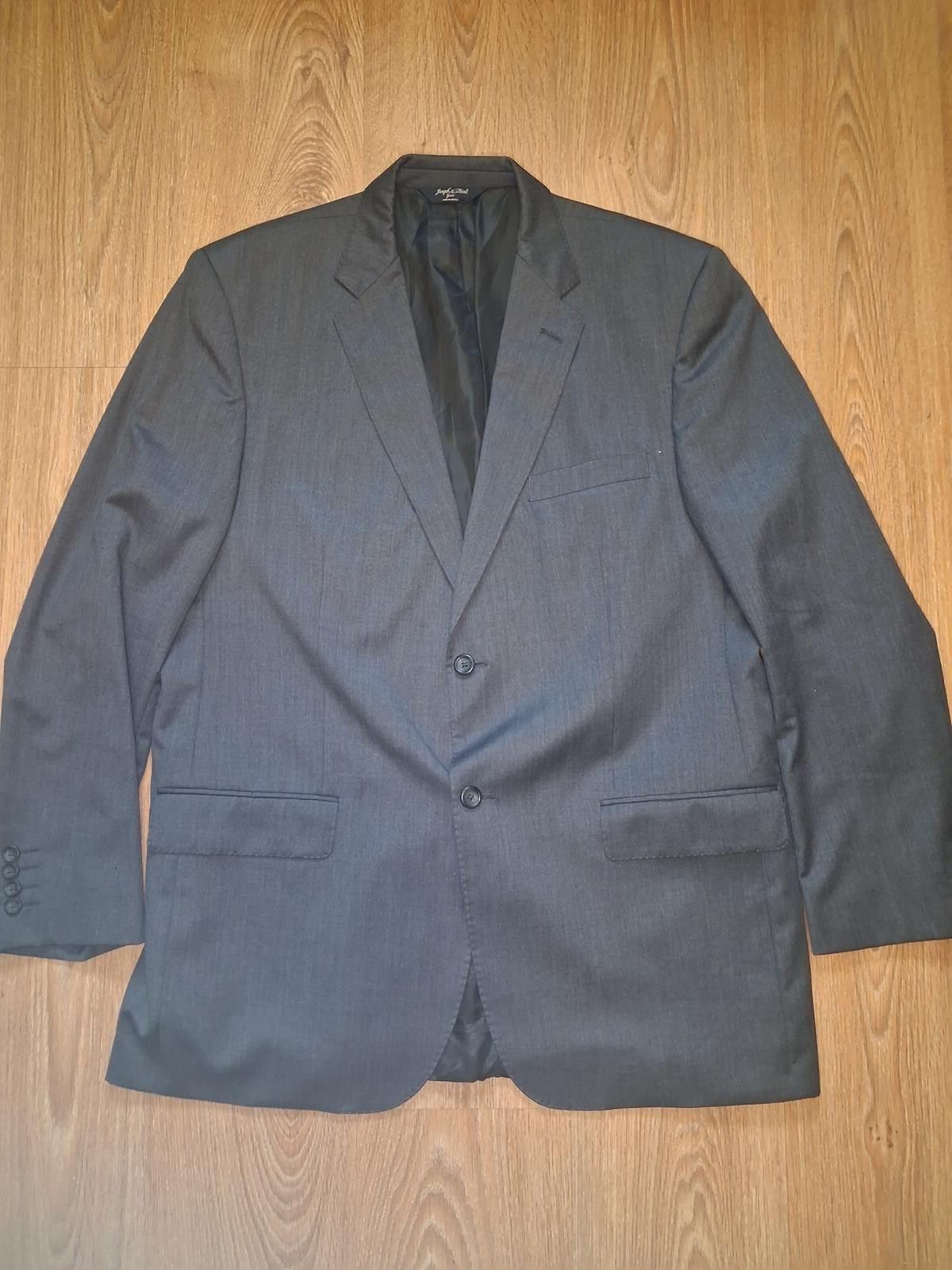 Joseph & Feiss Joseph & Feiss 2 Piece Suit Mens 44L 39x32 Gray 100% Wool Size 44L - 2 Thumbnail