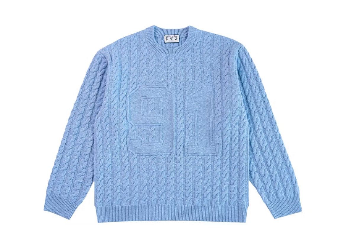 Eric Emanuel Eric Emanuel EE blue 91 cable knit sweater large Size US L / EU 52-54 / 3 - 1 Thumbnail