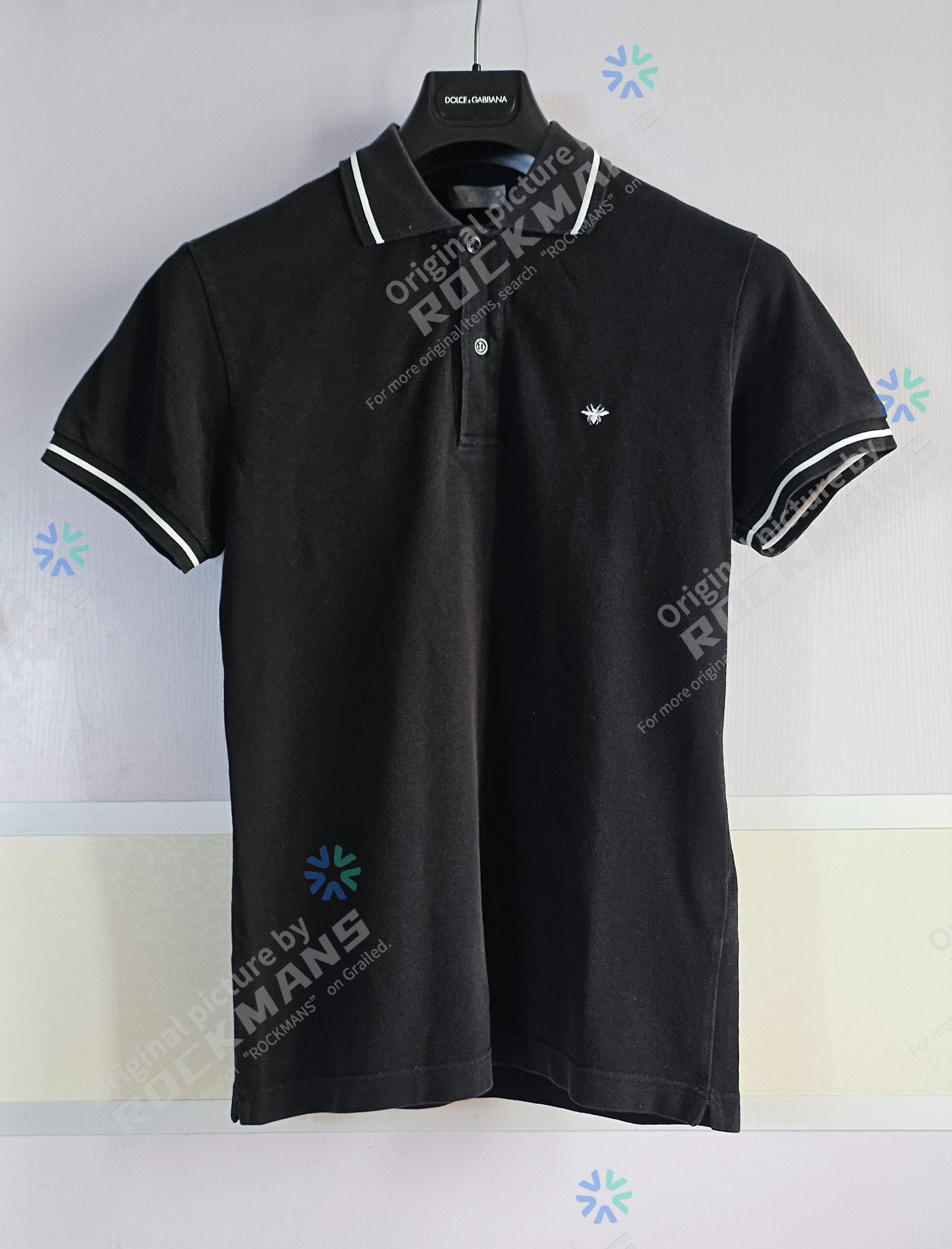 Dior Dior Homme SS06 Black Polo Shirt Rhinestones in size S | Grailed