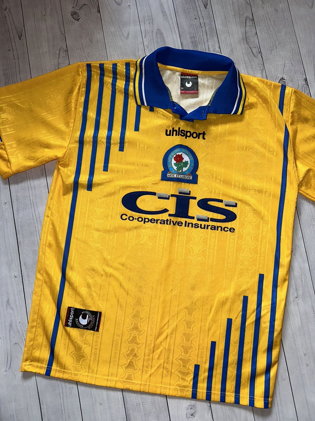Vintage Vintage Blackburn rovers soccer jersey size M yellow rare Size US M / EU 48-50 / 2 - 2 Thumbnail