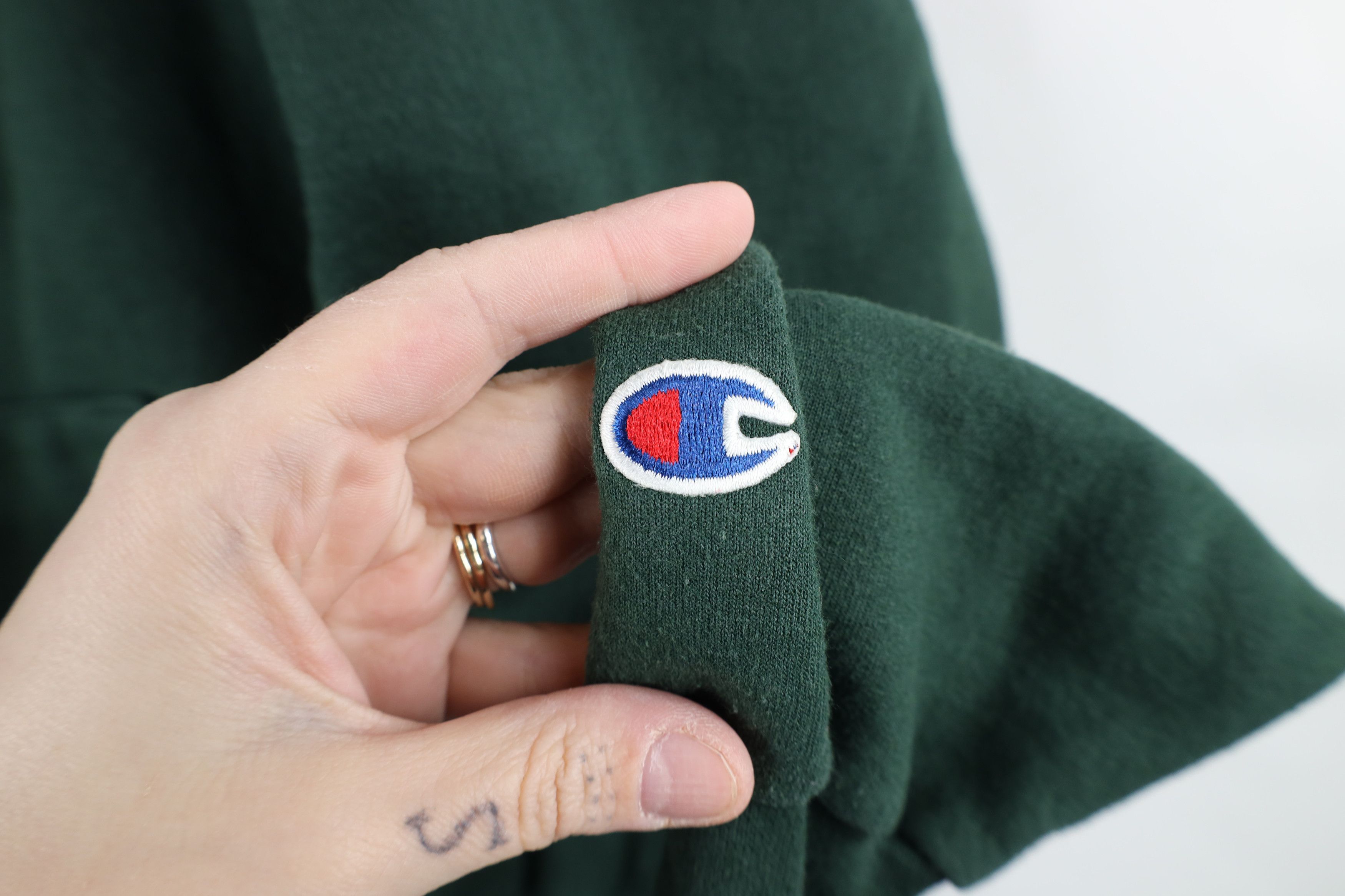 Champion × Vintage Vintage Champion Spell Script Tiffin University Hoodie Green Size US M / EU 48-50 / 2 - 7 Thumbnail