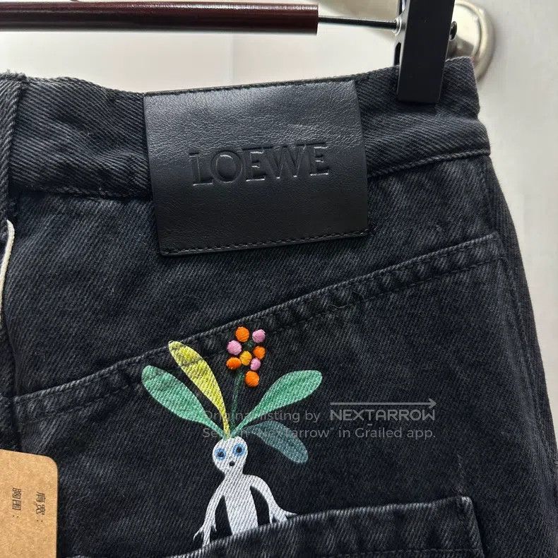 Loewe Loewe Slogan leather patch embroidered denim Size 42" / US 20 - 6 Thumbnail
