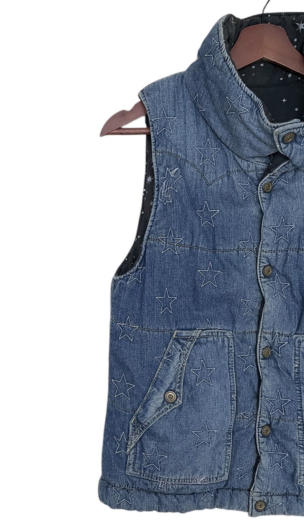 Japanese Brand × Vintage Vintage Japanese Brand Rodeo Crowns Denim Vest 2000s Size US M / EU 48-50 / 2 - 5 Thumbnail