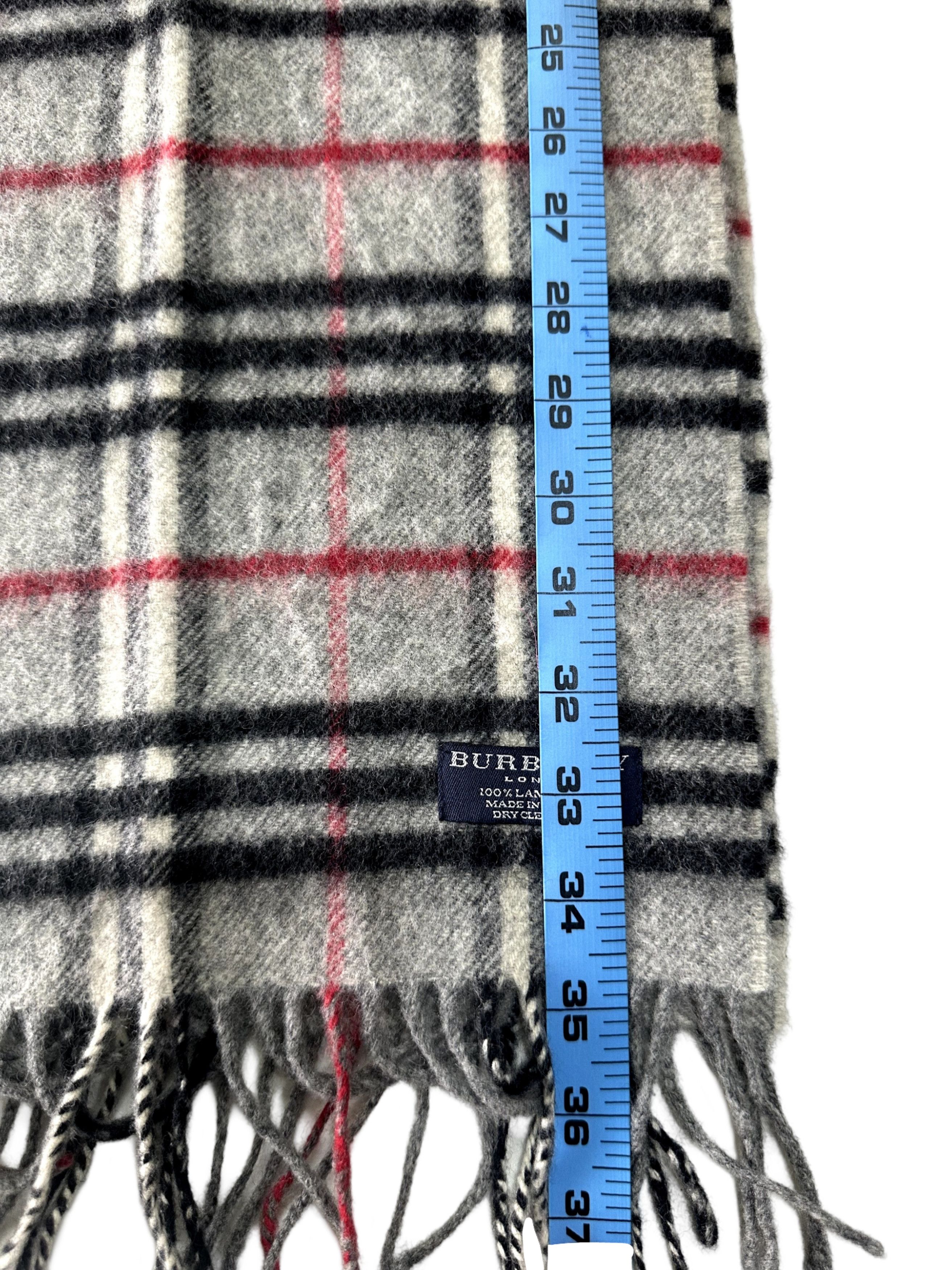 Burberry Burberry Classic Check Grey 100% Lambswool Unisex Scarf Size ONE SIZE - 7 Thumbnail