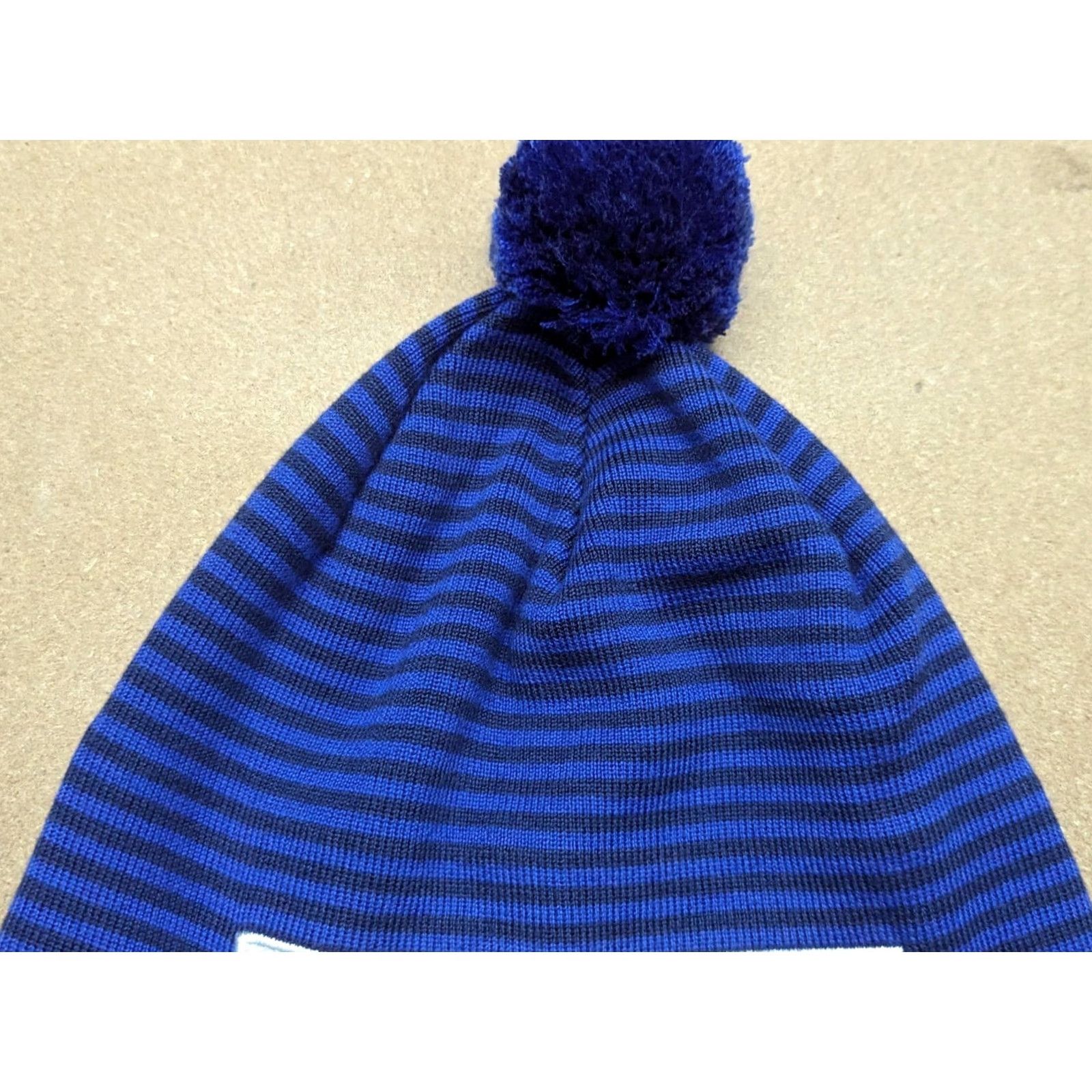 Vintage Strommes Sparebank Ski Beanie Hat One Size Lined Cross Country Striped Pom Pom Beanie Unisex Adults Blue Christmas Ski Theme Mens Womens Girls Boys Size ONE SIZE - 5 Thumbnail