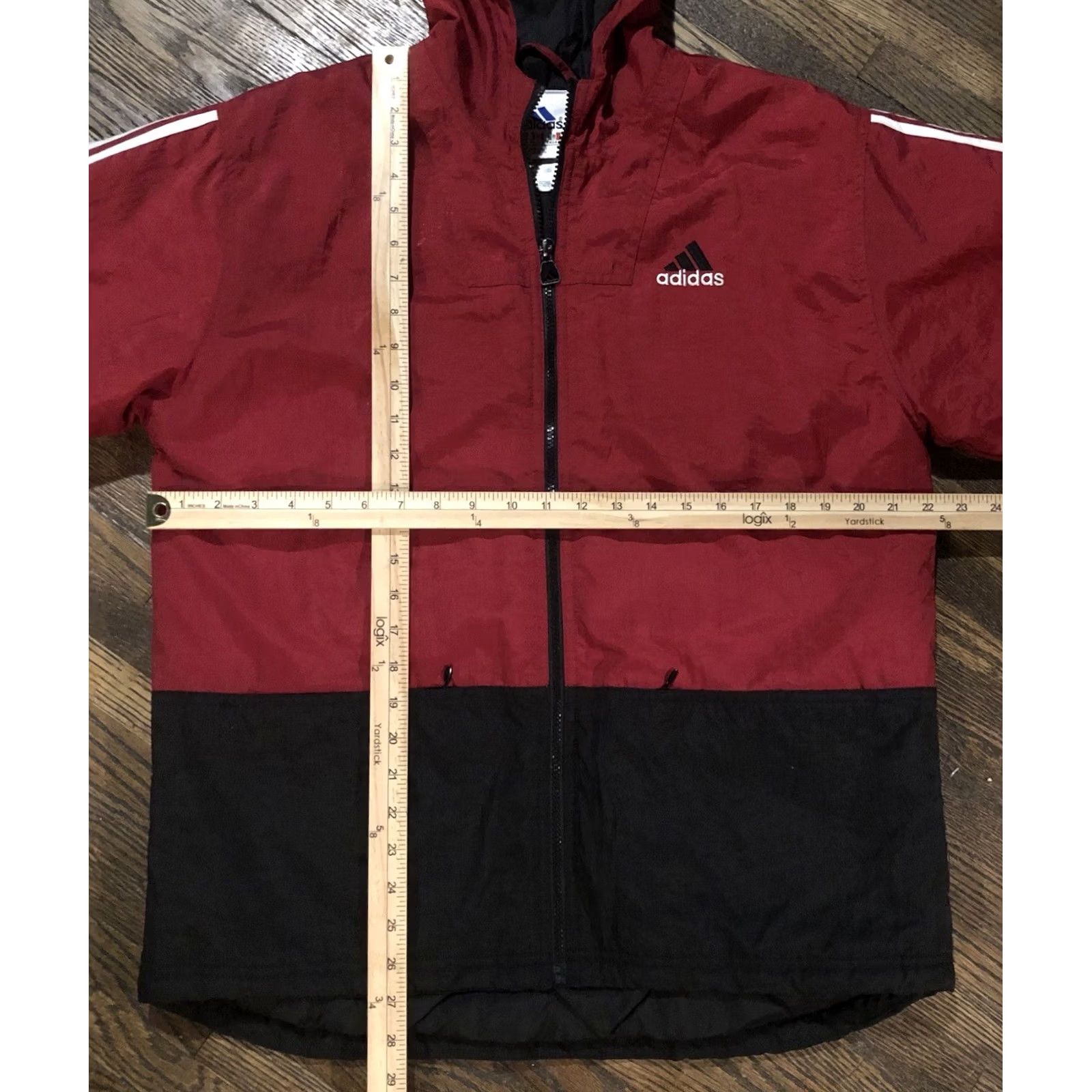 Adidas VINTAGE Adidas Embroidered Trefoil Full Zip Jacket Coat L Red Quilt Lined Mens Jacket Size US L / EU 52-54 / 3 - 2 Thumbnail