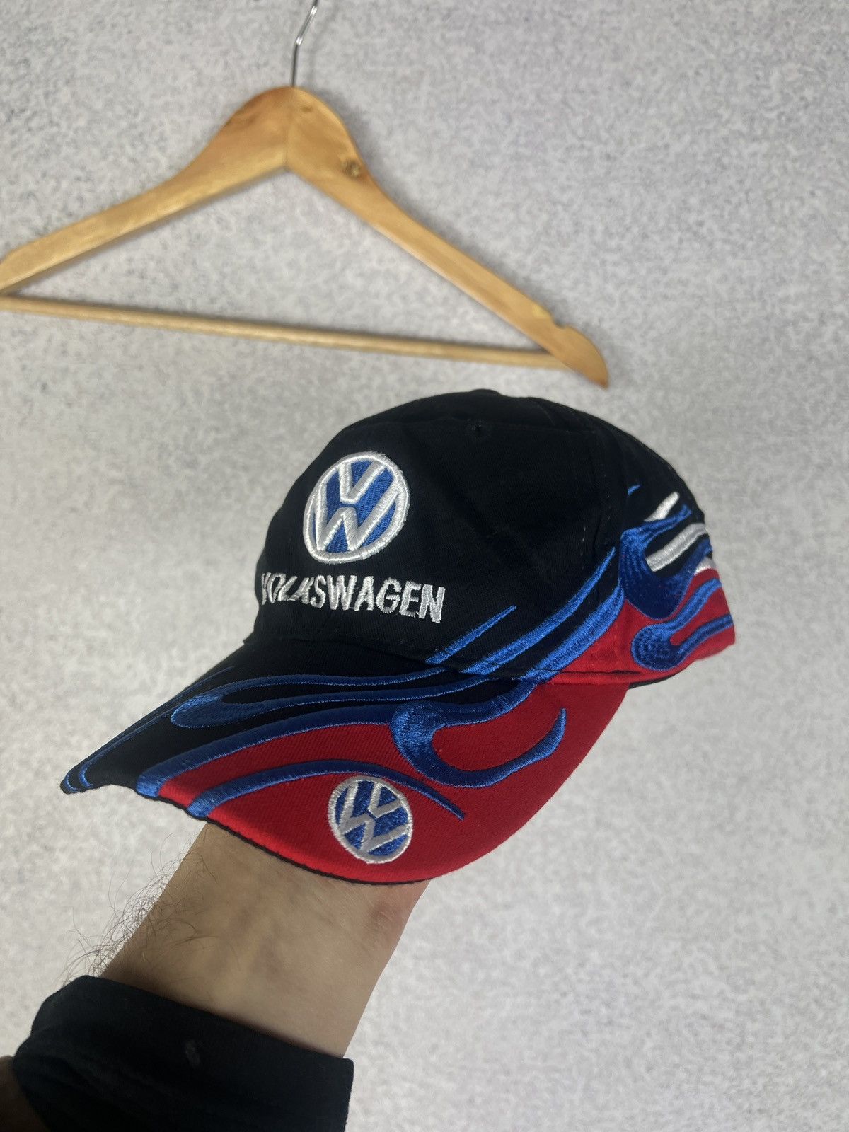 Other Vintage Y2K Racing Volkswagen Flames Fire Cap Hat Size ONE SIZE - 1 Thumbnail
