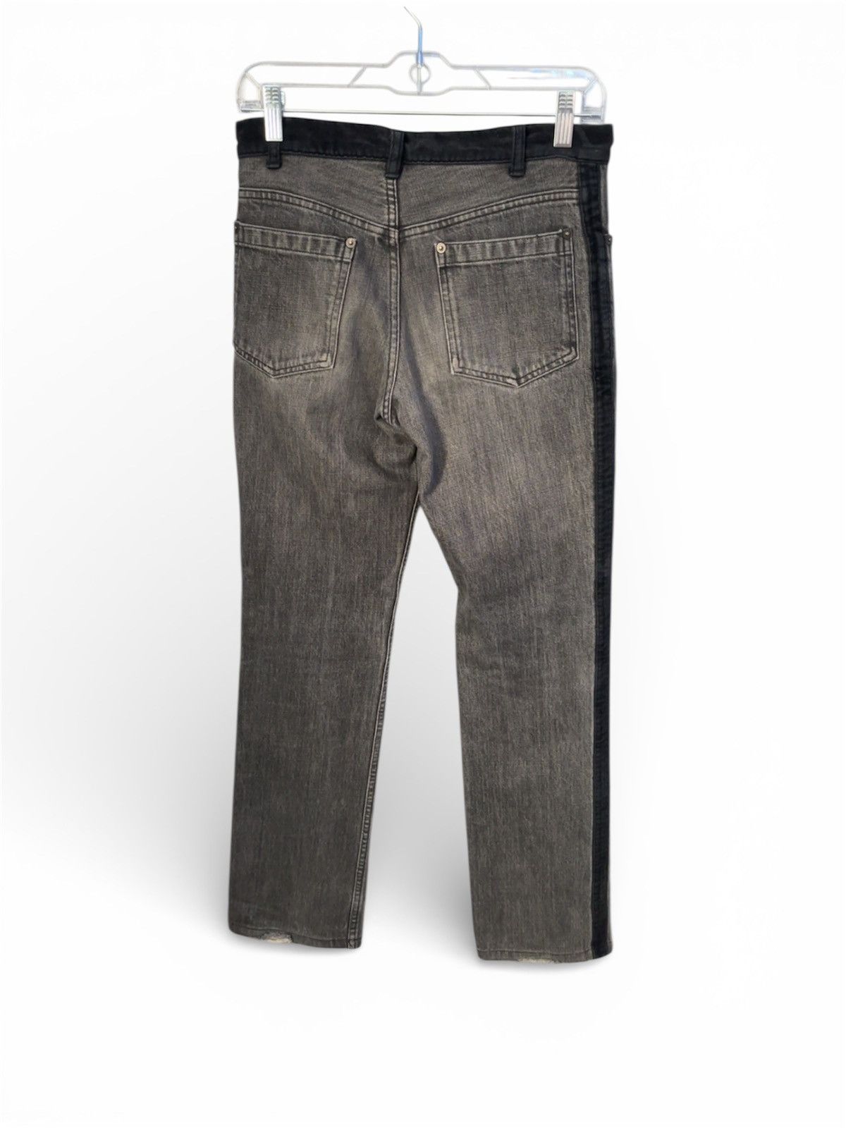 Undercover Undercover AW02 Witches Cell Division Velour Strip Jeans Size US 29 - 2 Thumbnail