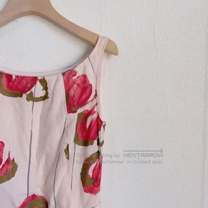 Max Mara MaxMara Sleeveless Floral Midi Dress in Pink . Size S / US 4 / IT 40 - 2 Thumbnail