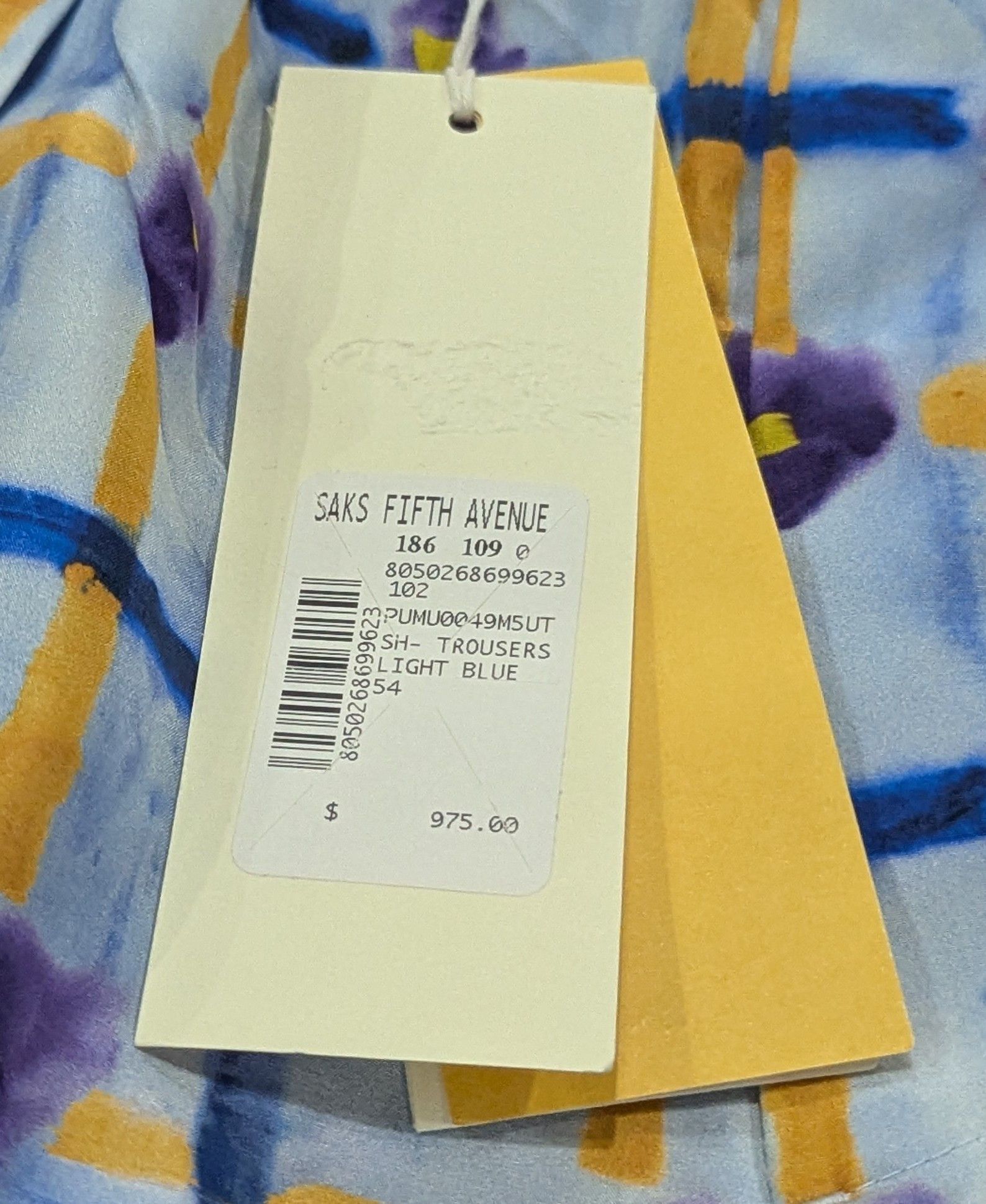 Marni MARNI Paintstroke Floral Silk Shorts Light Blue 54 US 38 Size US 38 / EU 54 - 8 Thumbnail