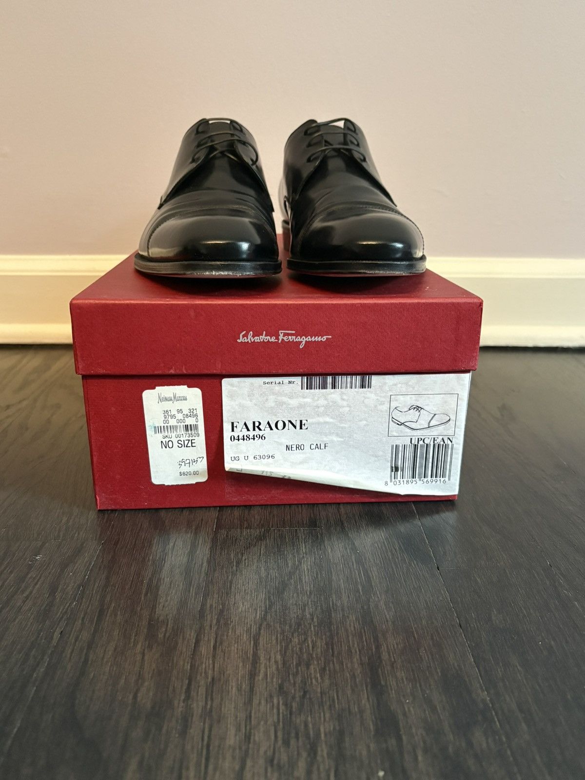 Salvatore Ferragamo Salvatore Ferragamo "Faraone" Leather Cap Toe Oxfords Size US 7.5 / EU 40-41 - 5 Thumbnail