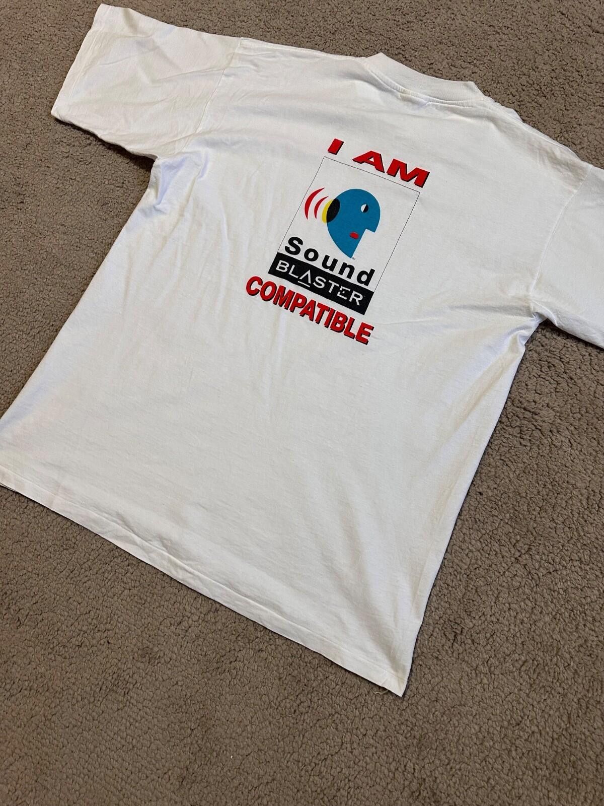 The Unbranded Brand Vintg 90s Creative Labs I Am Sound Blaster Compatible TShirt Size US L / EU 52-54 / 3 - 2 Thumbnail