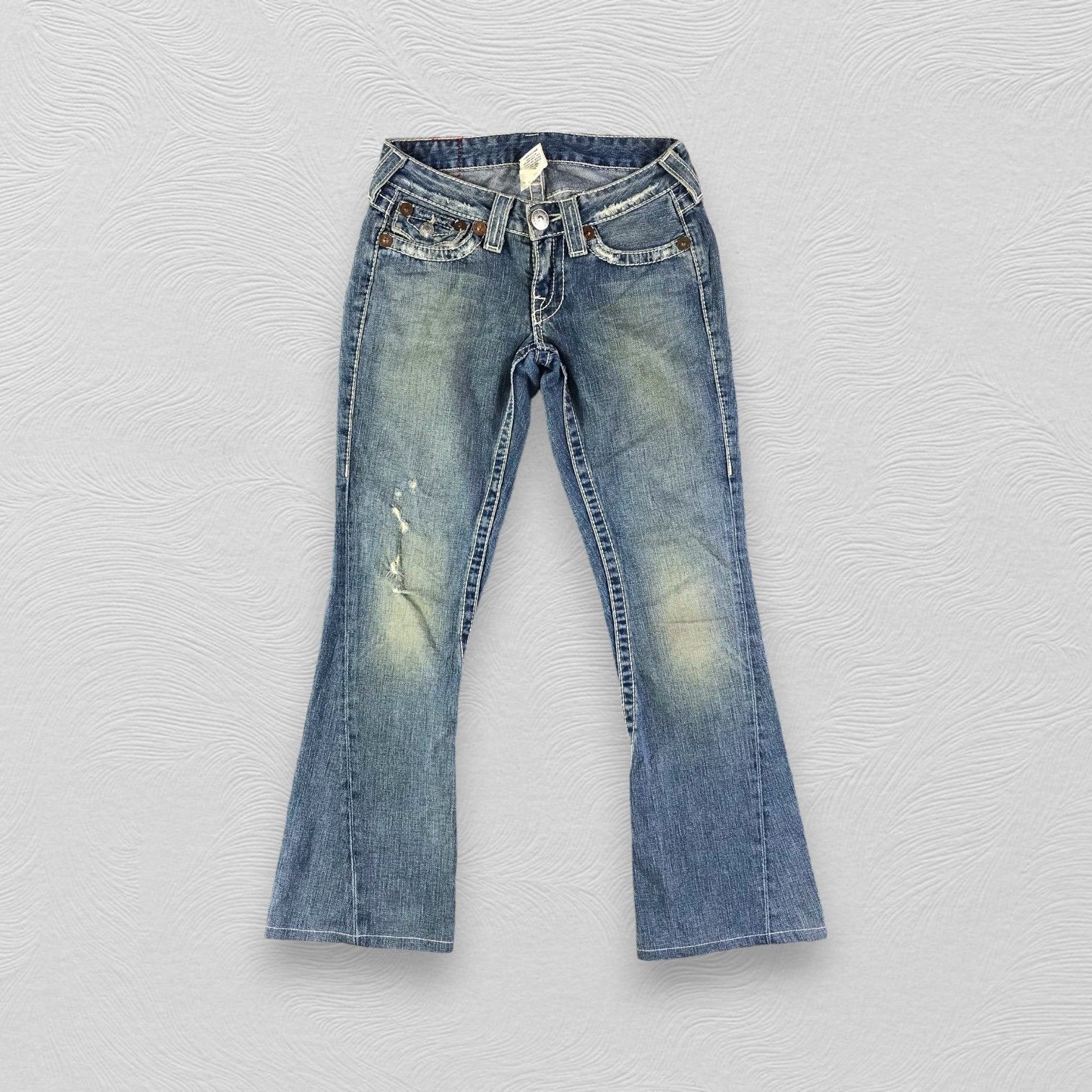 True Religion True Religion Joey Big T Jeans Flare Denim KJ1517 Size 28" / US 6 / IT 42 - 1 Thumbnail