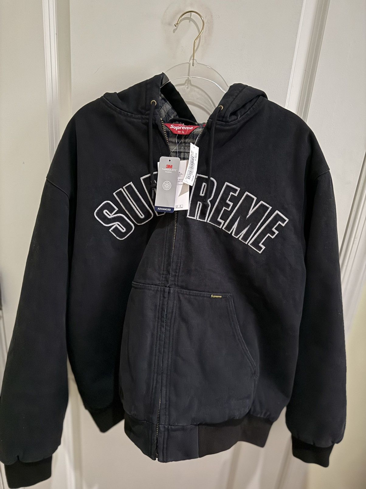 Supreme Supreme Reflective Arc Hooded Jacket XXL Black | Grailed