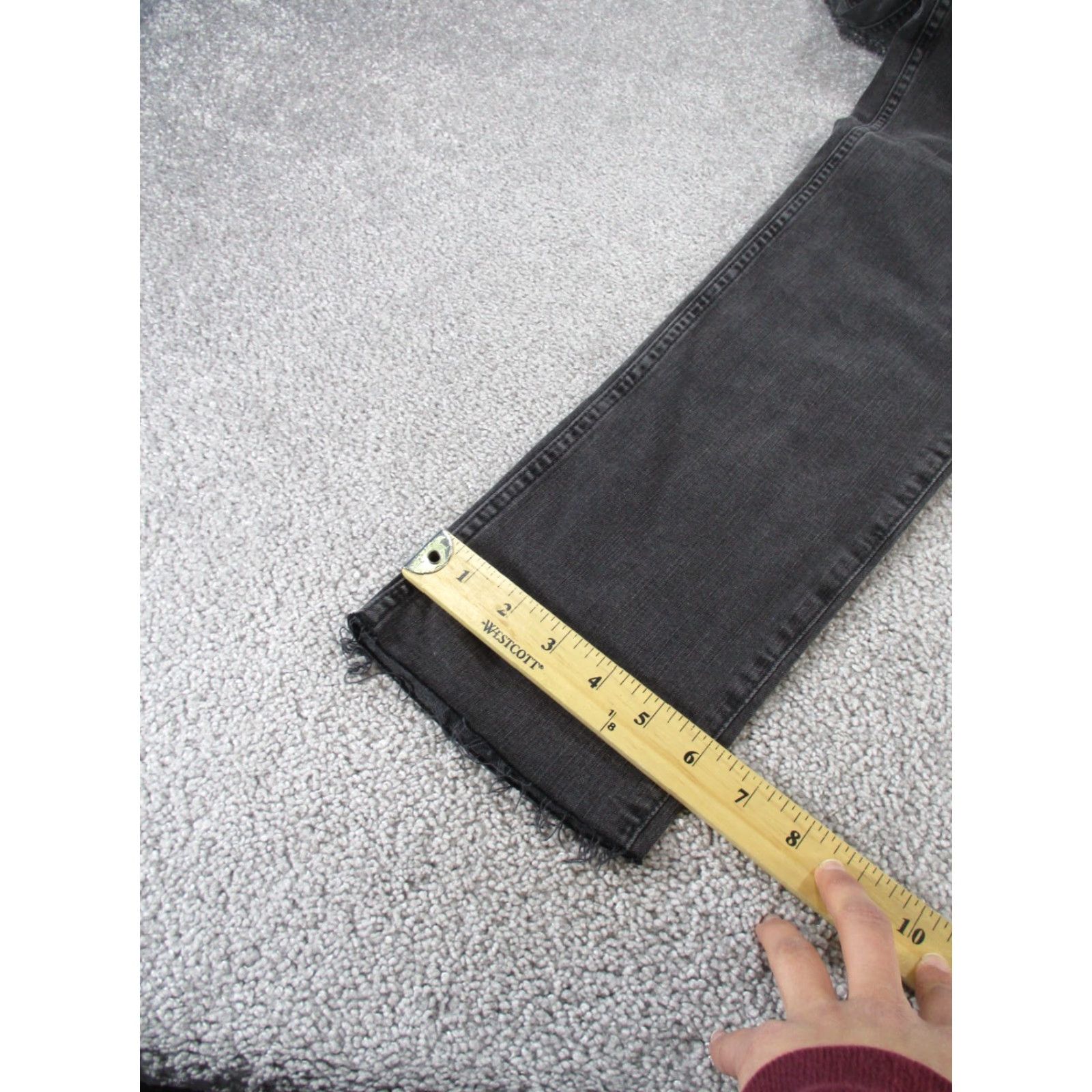 Madewell Madewell Jeans Women's 27 Stovepipe Charcoal Gray Denim Straight High Rise Regular Size 27 Women's Denim - 90s Inspired? (If not 90s, omit) Size 27" / US 4 / IT 40 - 5 Thumbnail