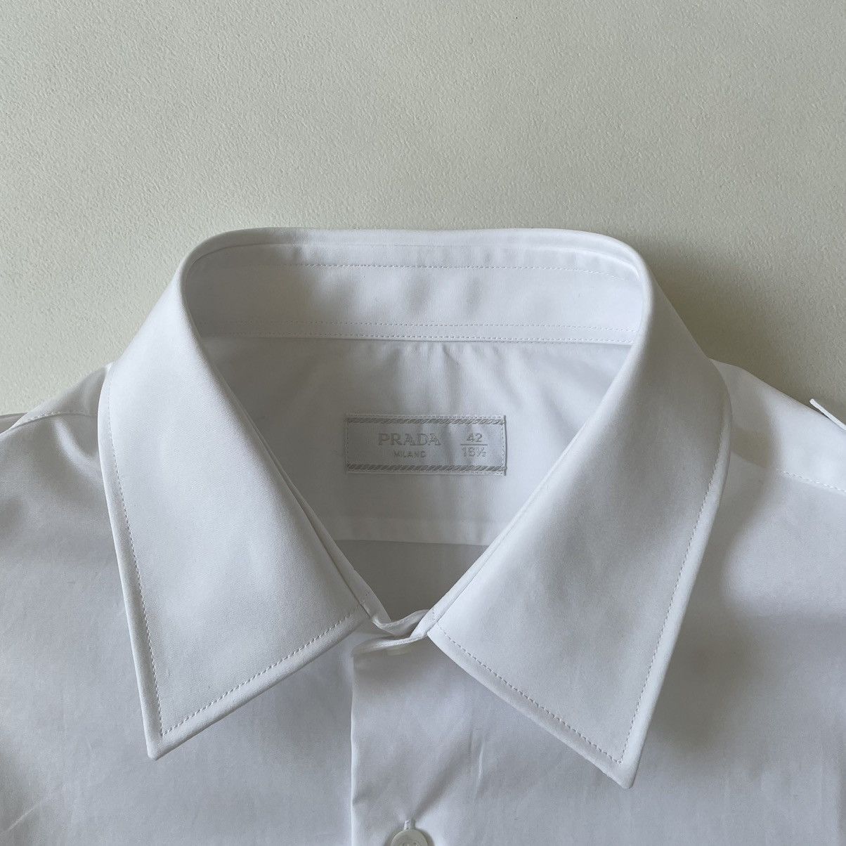 Prada S/S 24 White Cotton Officer Utility Shirt Size US L / EU 52-54 / 3 - 3 Thumbnail