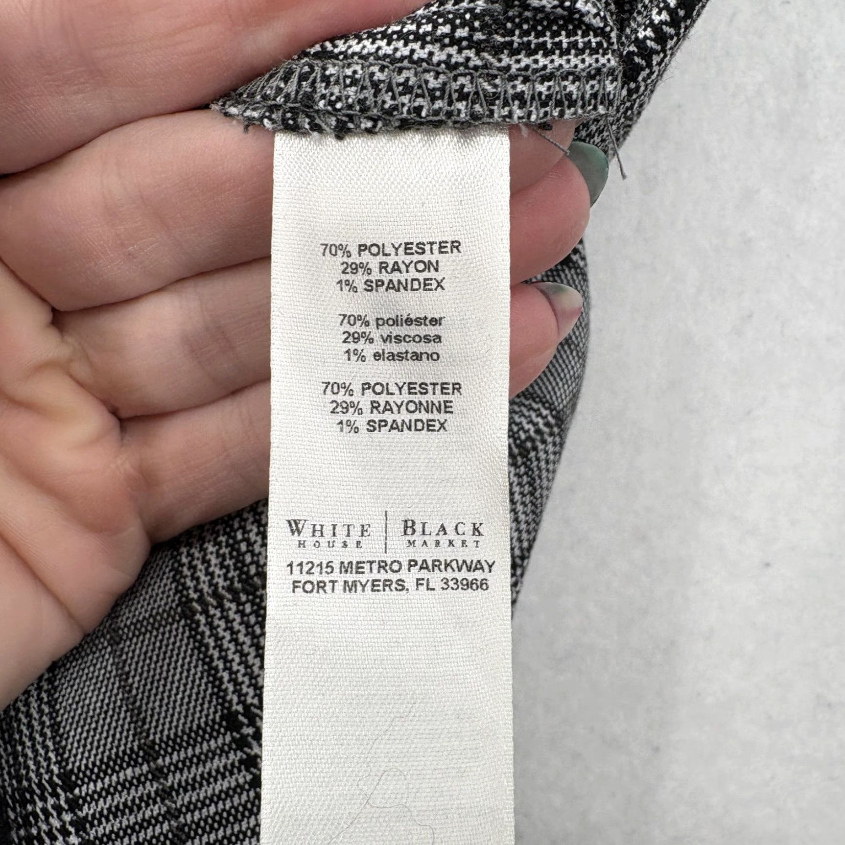 White House Black Market White House Black Market Pants Womens 10 Gray Plaid Signature Refined Stretch Dress Pants Women Regular Size 10 Gray Plaid Refined Stretch Size 32" / US 10 / IT 46 - 5 Thumbnail