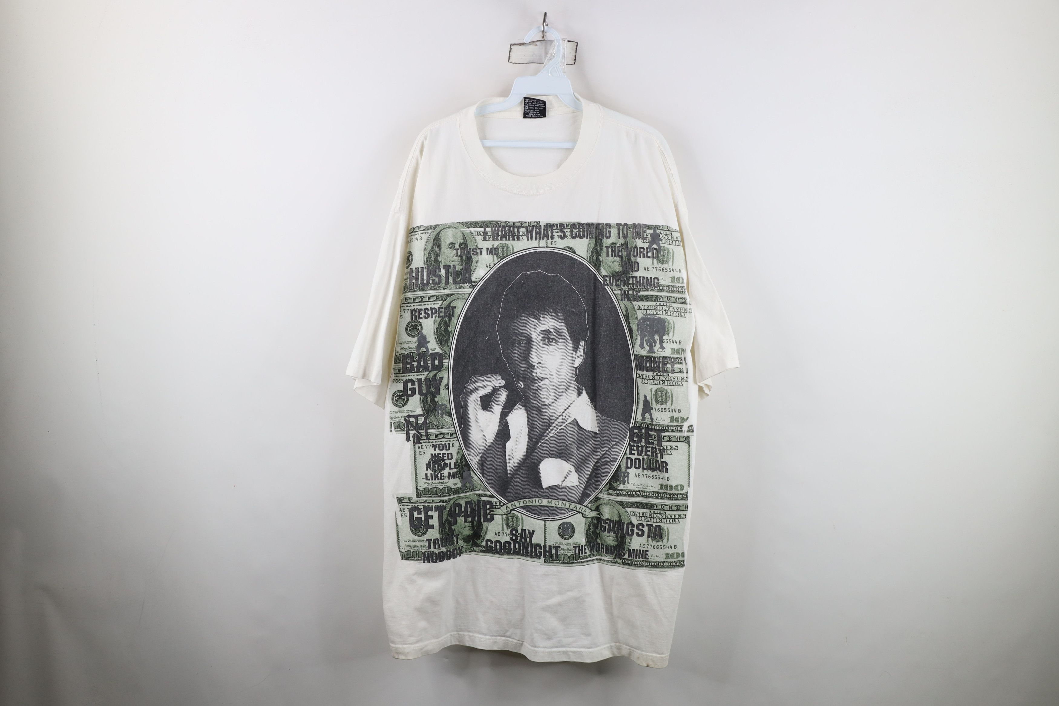 Vintage Vintage 90s Y2K Tony Montana Scar Face Short Sleeve T-Shirt Size US XXL / EU 58 / 5 - 1 Thumbnail