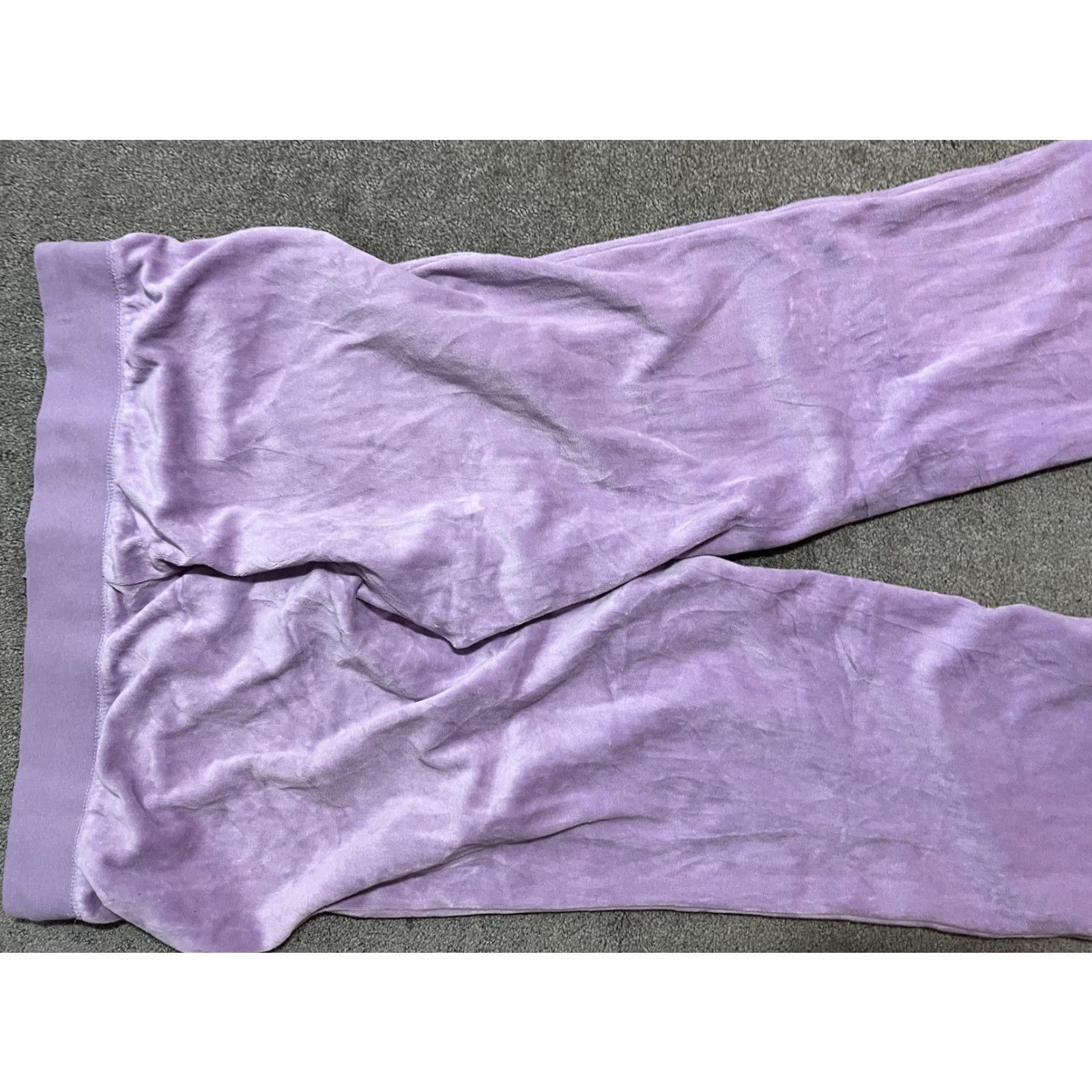 Vintage New York & Company Velour Sweatpants XL Purple Casual Drawstring Womens Size 40" / US 18 - 4 Thumbnail