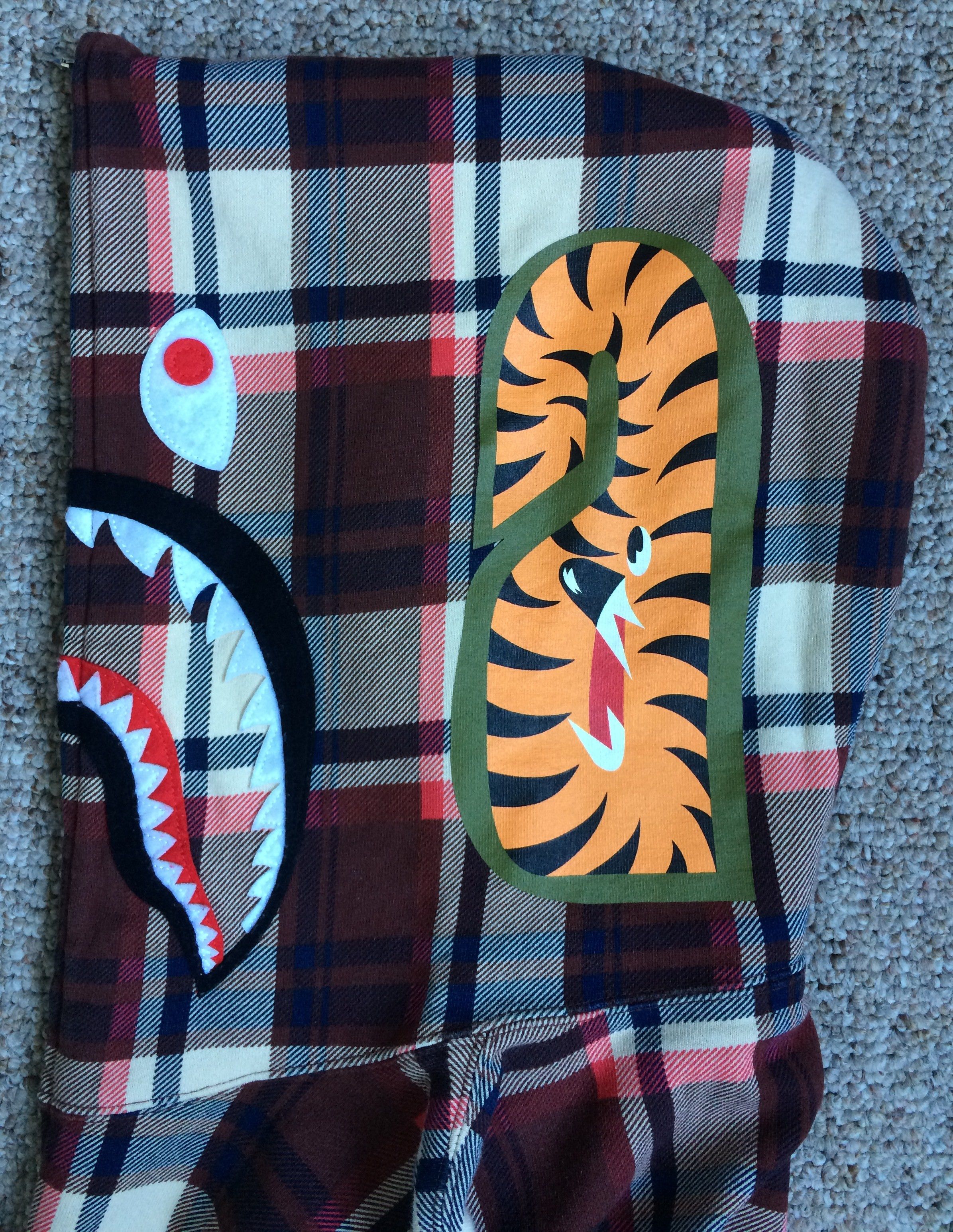 Bape Bape 15th Anniversary Plaid Shark Full Zip Hoodie Size US L / EU 52-54 / 3 - 4 Thumbnail