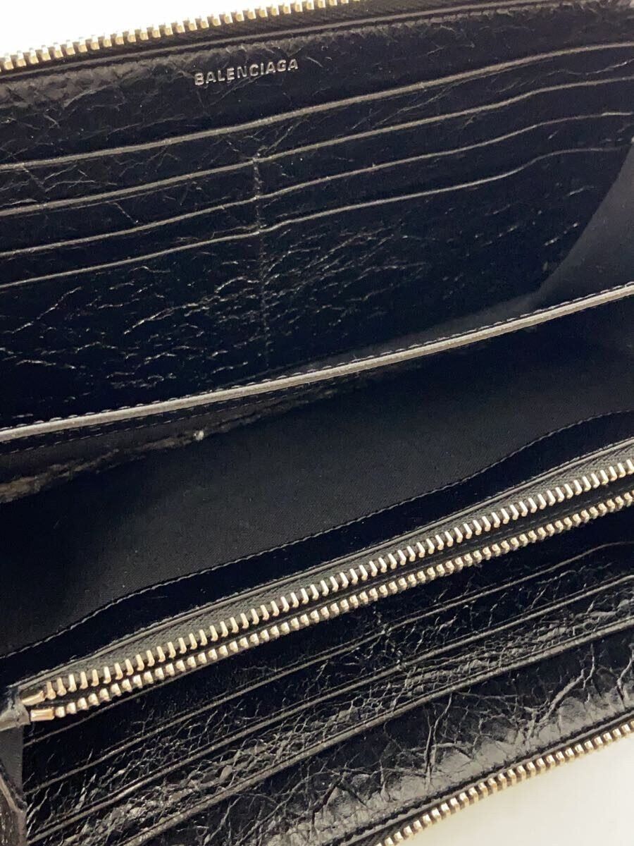 Balenciaga Balenciaga Leather Long Wallet Black Size ONE SIZE - 4 Thumbnail