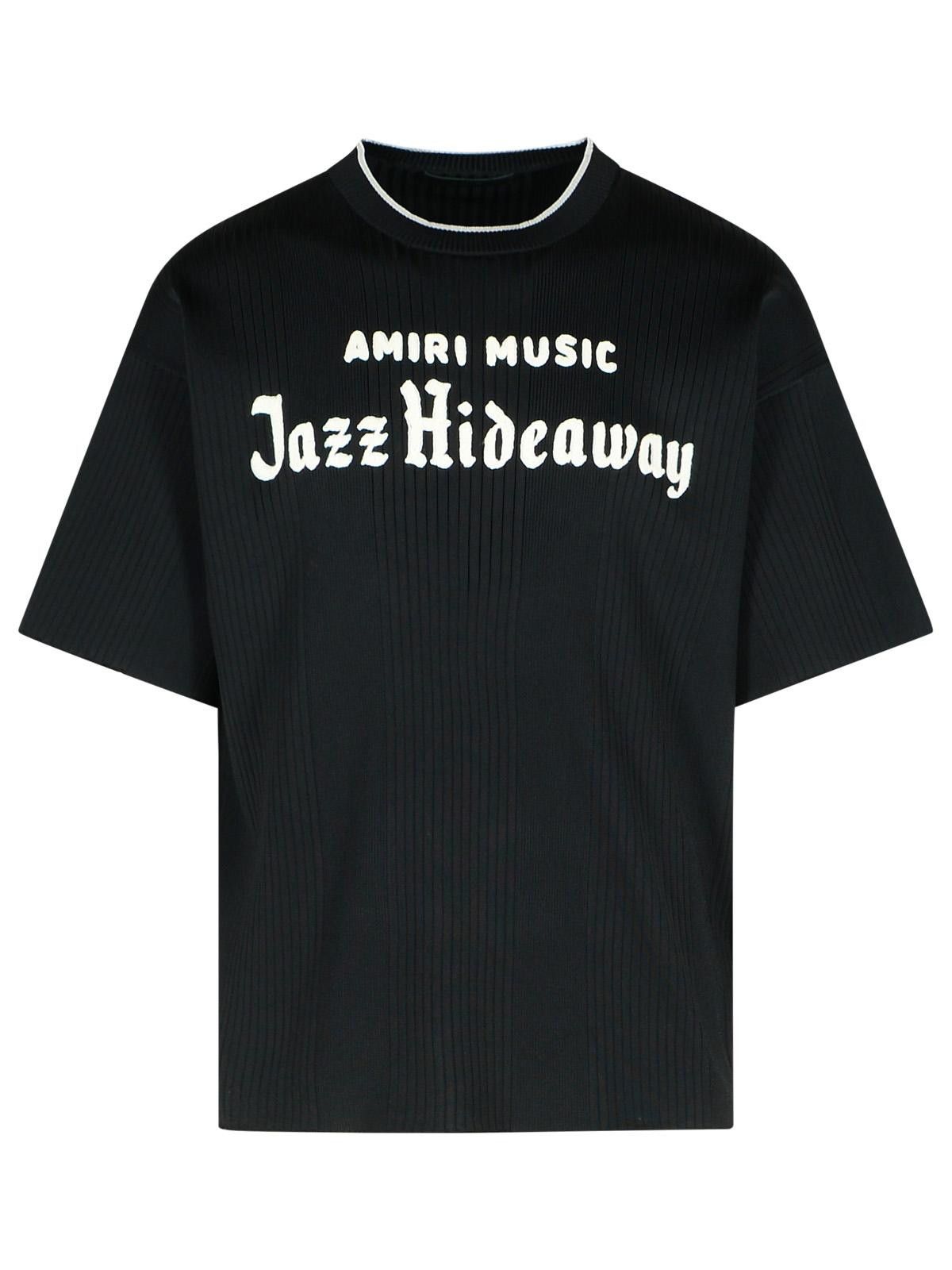 Amiri AMIRI 'Jazz' Black Viscose Blend T-Shirt Size US XL / EU 56 / 4 - 1 Thumbnail