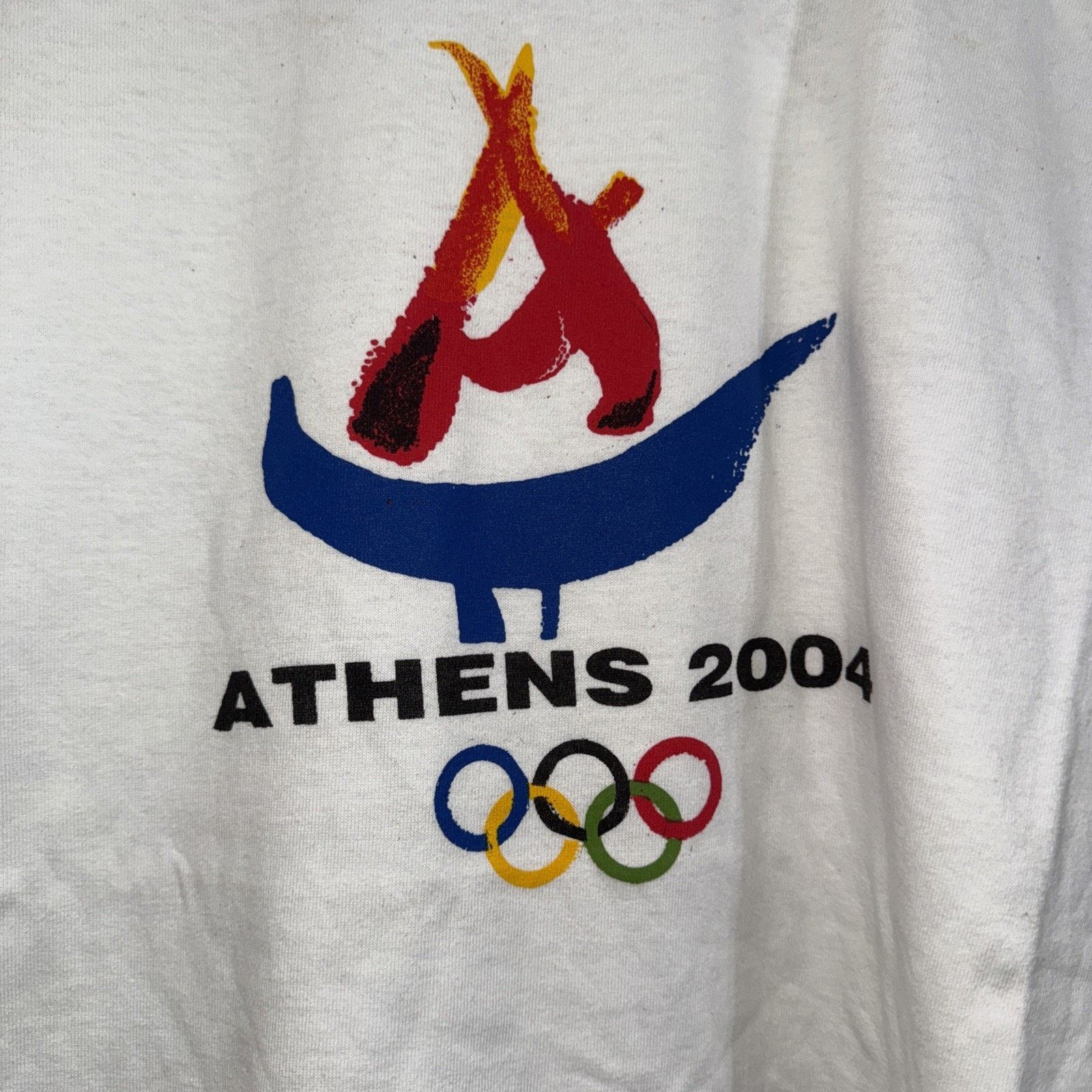 Fruit Of The Loom Heavy Tee Vintage Single Stitch 2004 Olympics Athens Sz XL Size US XL / EU 56 / 4 - 3 Thumbnail
