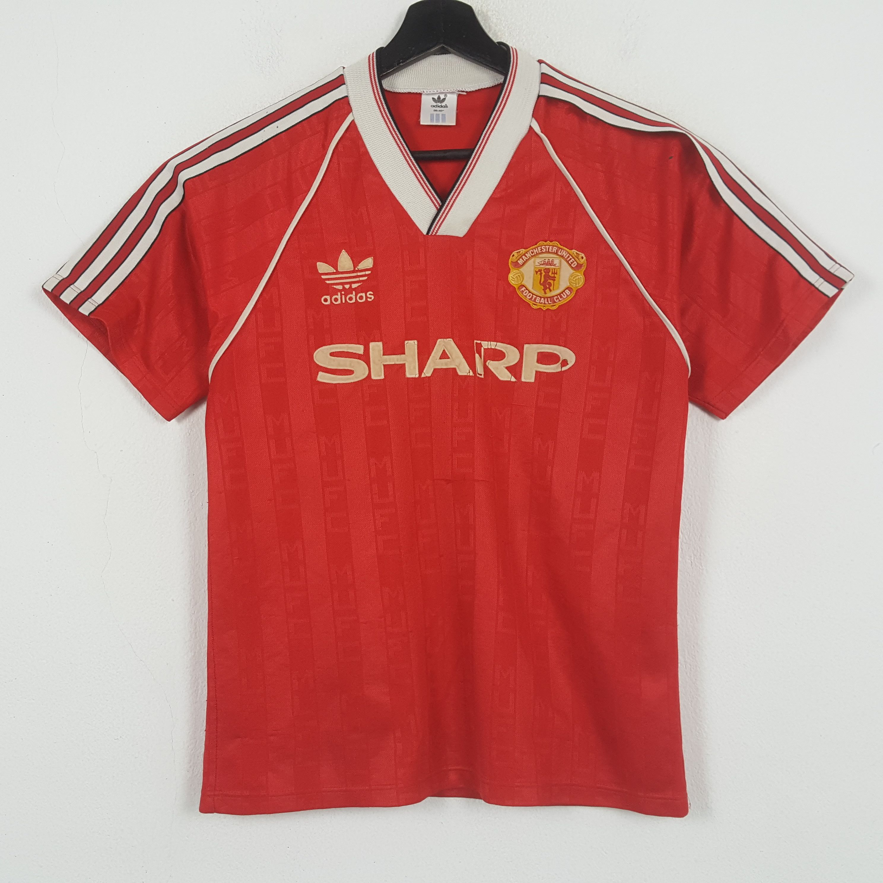 Adidas Vintage Manchester United Adidas Sharp Jersey 32 Size US S / EU 44-46 / 1 - 1 Thumbnail