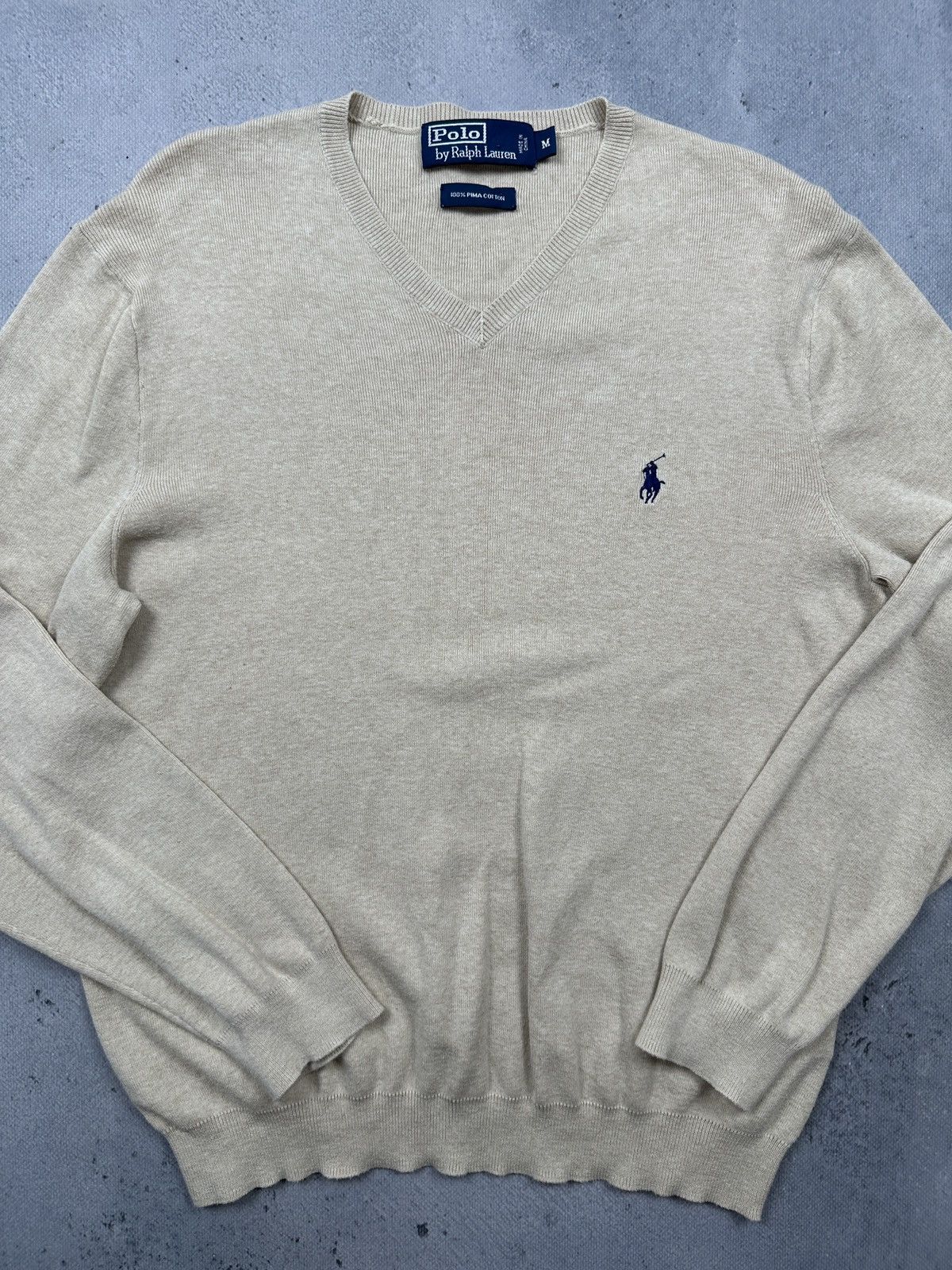 Polo Ralph Lauren Vintage Polo Ralph Lauren V-Neck Sweater Small Logo Pony y2k Size US M / EU 48-50 / 2 - 5 Thumbnail