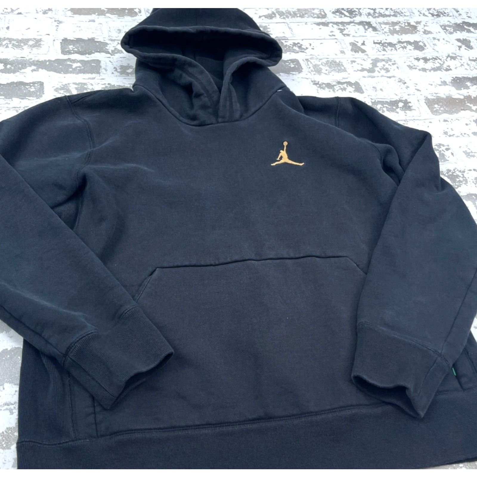 Jordan Brand Jordan Hoodie Men Large Black Gold History Month Jump Man Graphic Print Embroidered Logo Sweatshirt Size US L / EU 52-54 / 3 - 6 Thumbnail