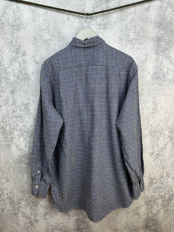 Emmett Emmett London Harlequin Dobby Cotton Button-Up Shirt Size US XL / EU 56 / 4 - 2 Thumbnail
