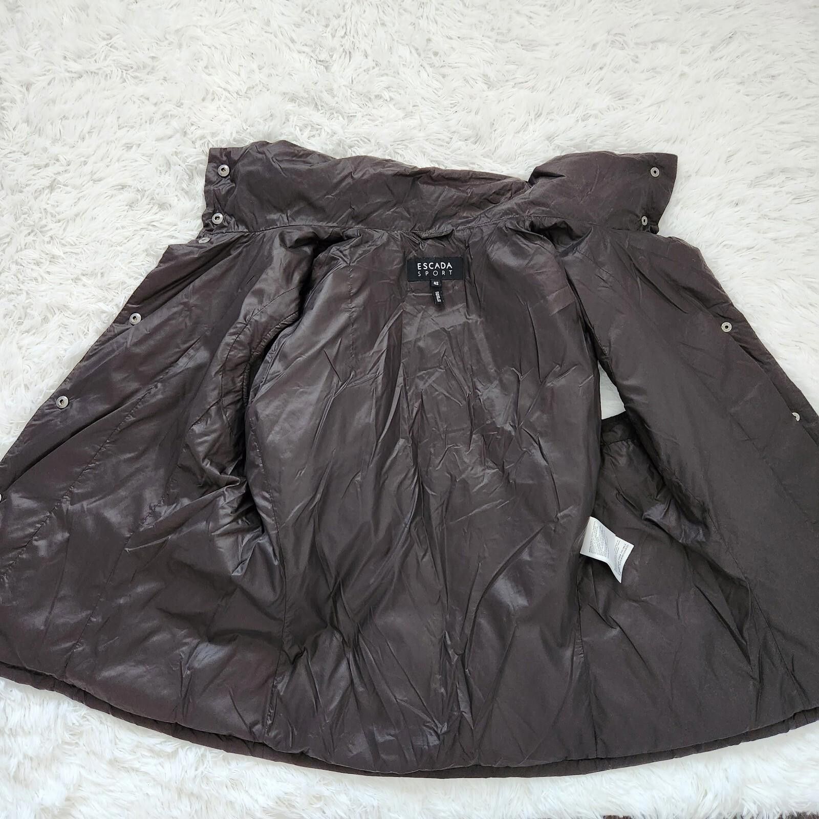 Escada Escada Sport Vest EU 42 Large Dark Brown Goose Down Puffer Size L / US 10 / IT 46 - 7 Thumbnail