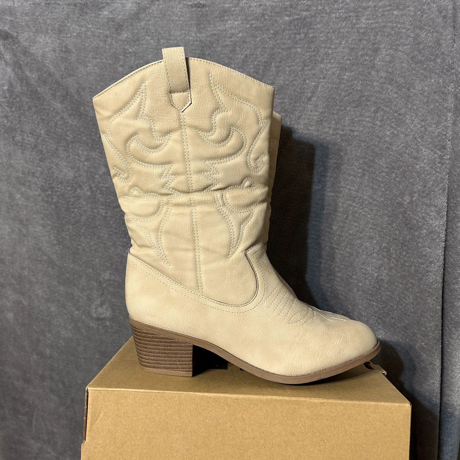 Cowboy Equipment Cowboy beige boots classic pattern Size US 11 / IT 41 - 4 Thumbnail