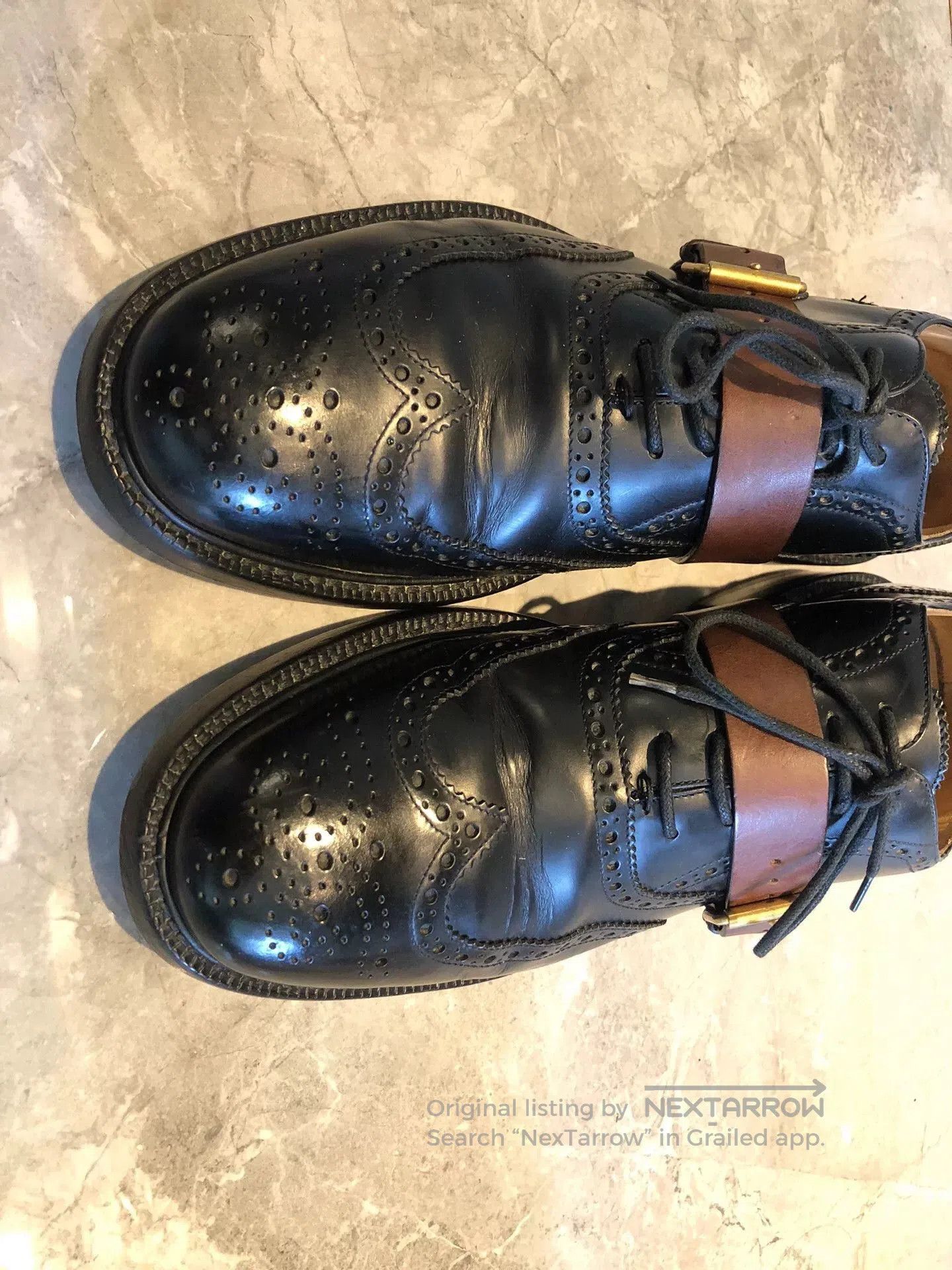 Valentino Valentino Men's Brogue Leather Shoes. Size US 9.5 / EU 42-43 - 3 Thumbnail