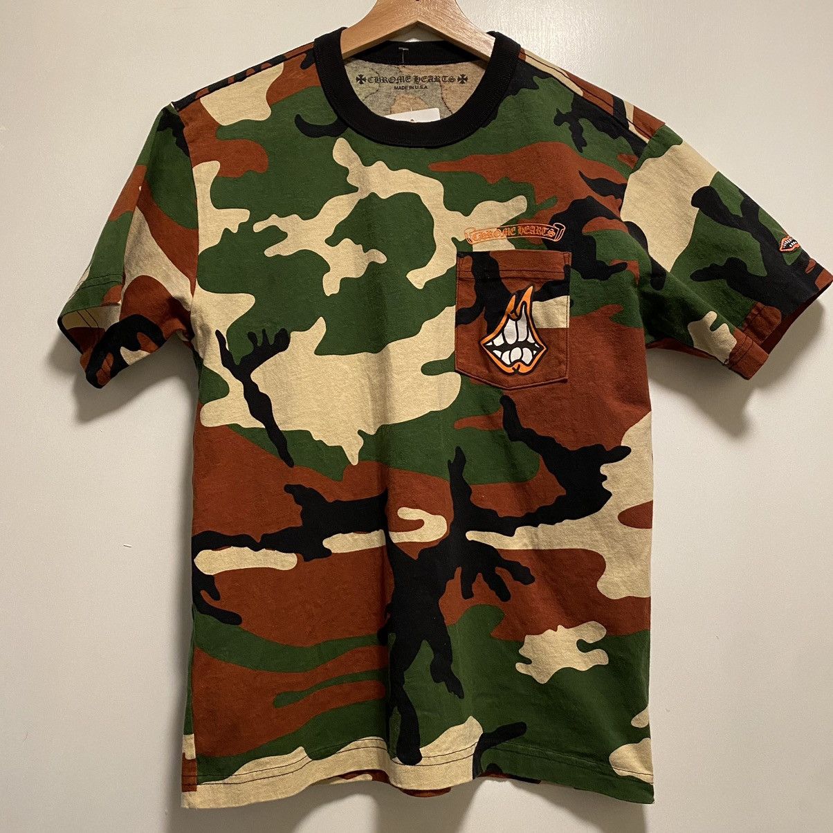 Chrome Hearts Matty Boy Caution T Shirt Camo | Grailed