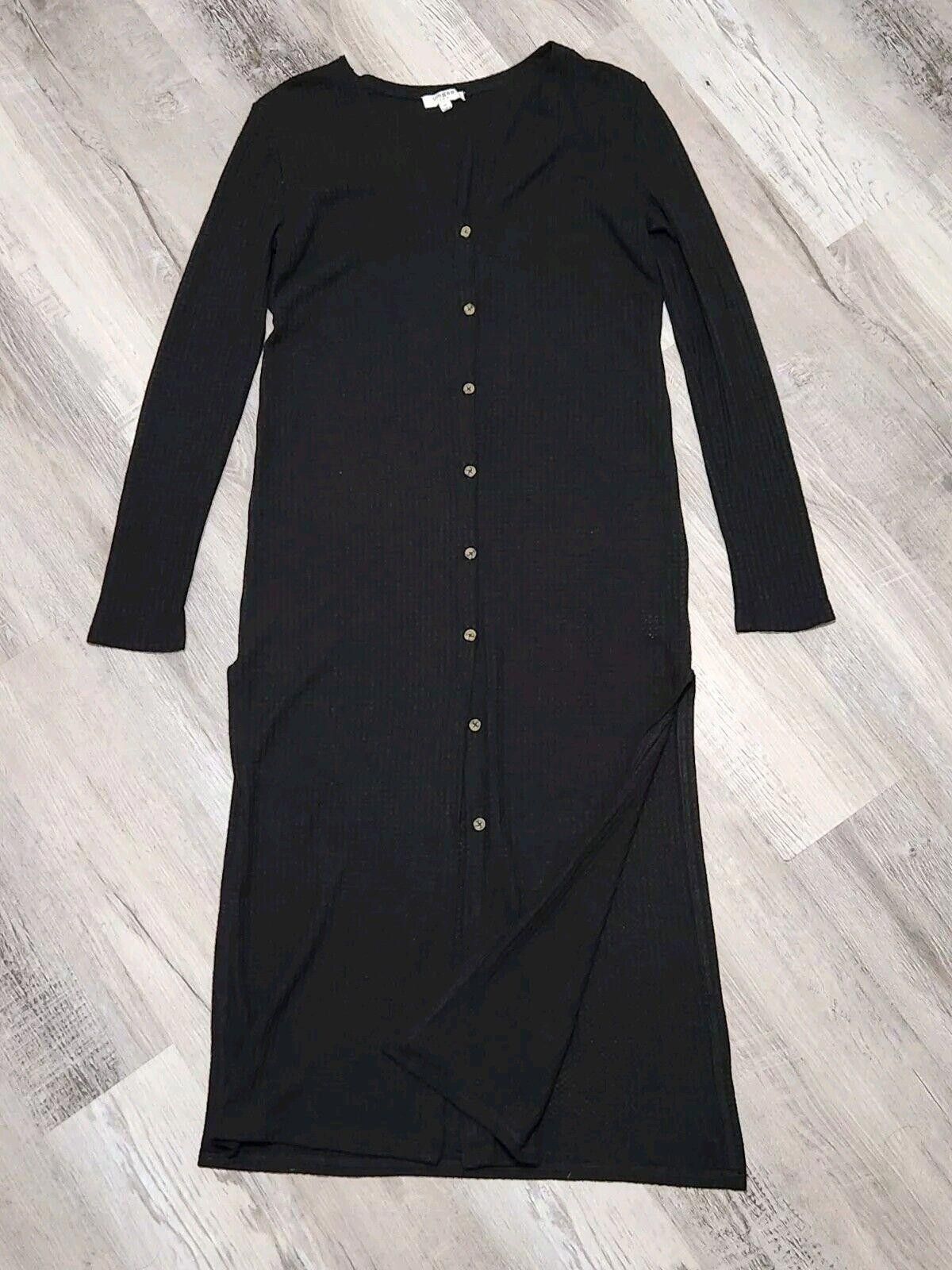 Designer Umgee Sweater Dress Medium V Neck Button Down waffle Size M / US 6-8 / IT 42-44 - 4 Thumbnail