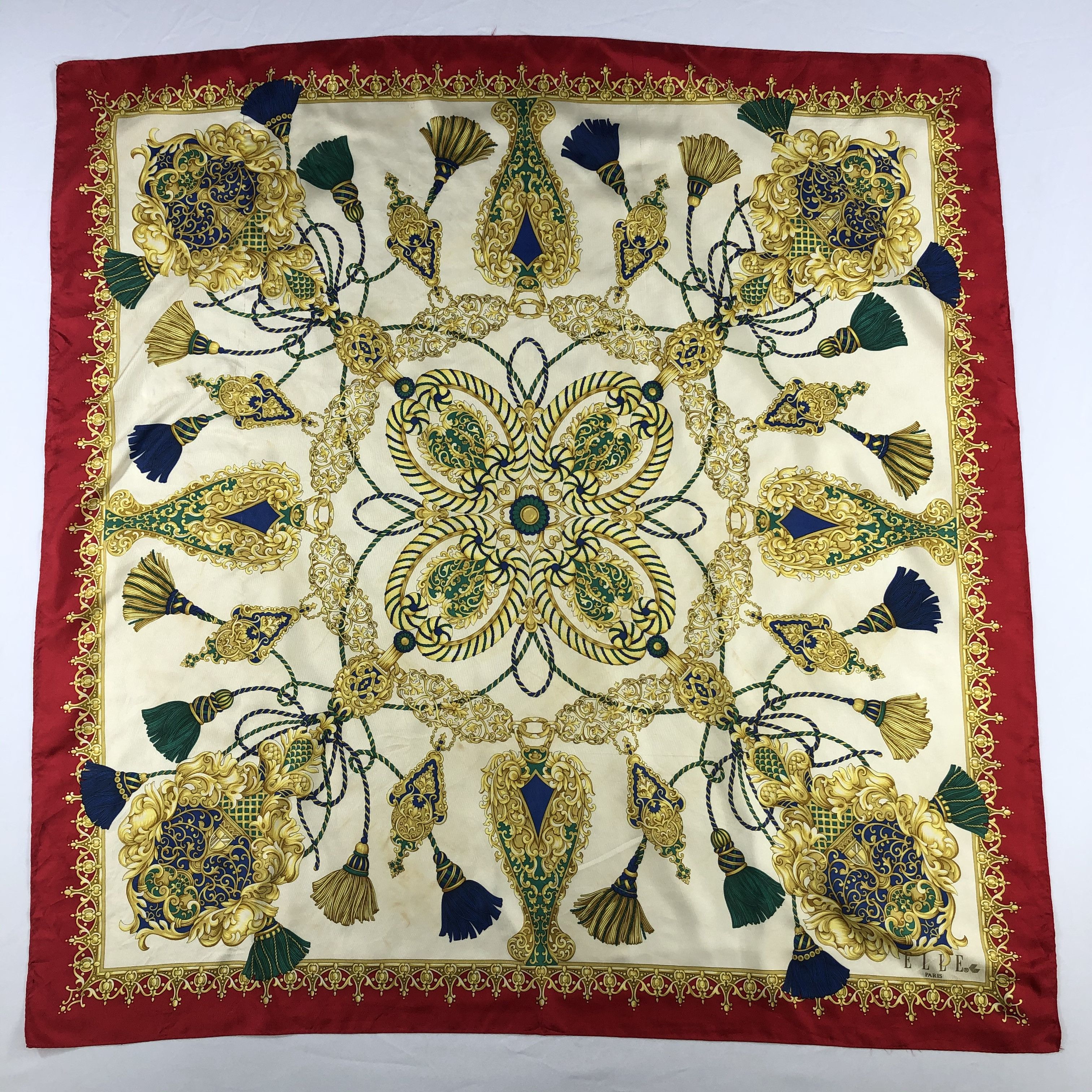 Vintage Vintage Elle Paris Silk Scarf Size ONE SIZE - 2 Thumbnail