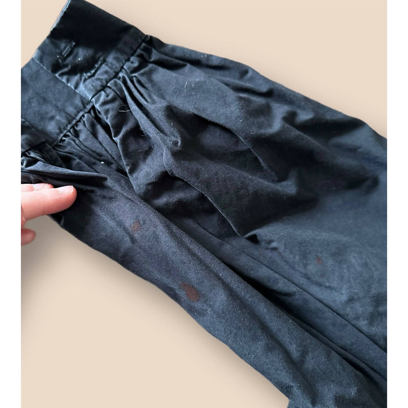 Frame FRAME Black One Shoulder Long Sleeve Cotton Blouson Top Sz M Size M / US 6-8 / IT 42-44 - 7 Thumbnail