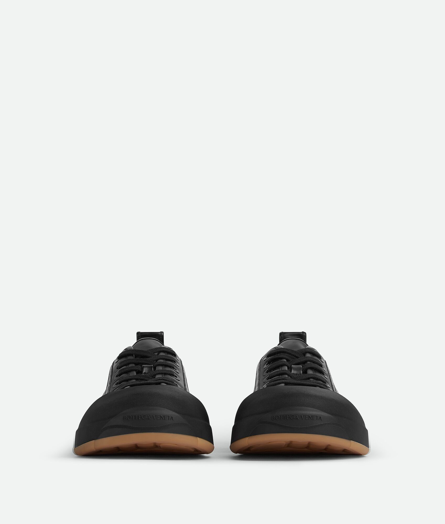 Bottega Veneta o1bcso1str0725 Vulcan Leather Sneakers in Black Size US 9.5 / EU 42-43 - 2 Thumbnail
