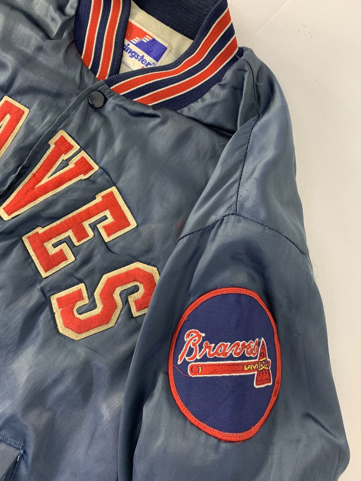 Swingster Swingster Braves Usa Varsity Bomber Jacket Padded Size US L / EU 52-54 / 3 - 3 Thumbnail