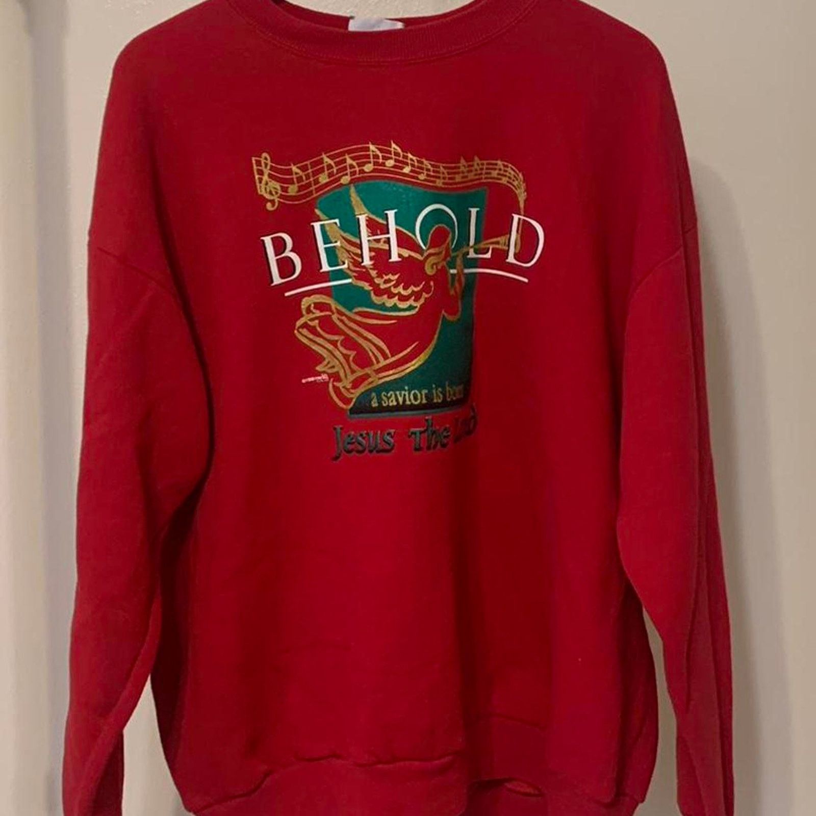 Lee Vintage 90s Lee Jesus crewneck Size US XL / EU 56 / 4 - 2 Thumbnail