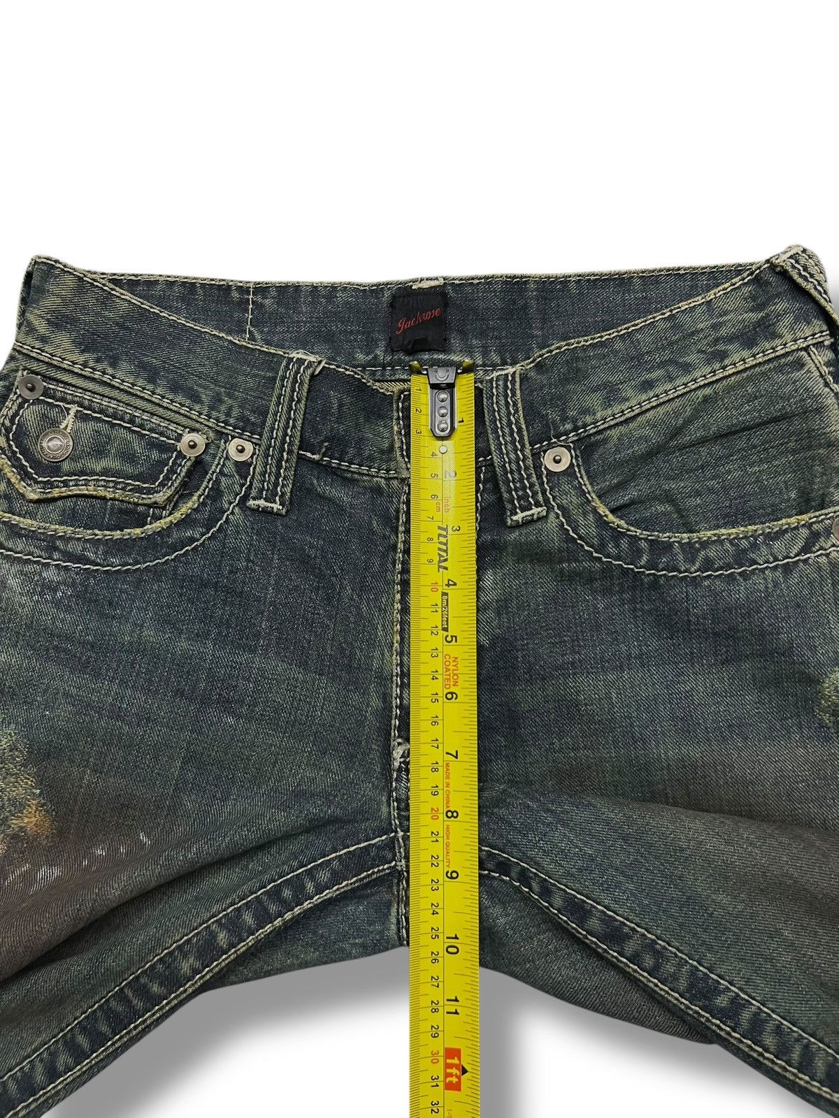 JACKROSE Flared Vintage 00s Jackrose Japan - Faded Mud Wash Jeans Size US 31 - 14 Thumbnail