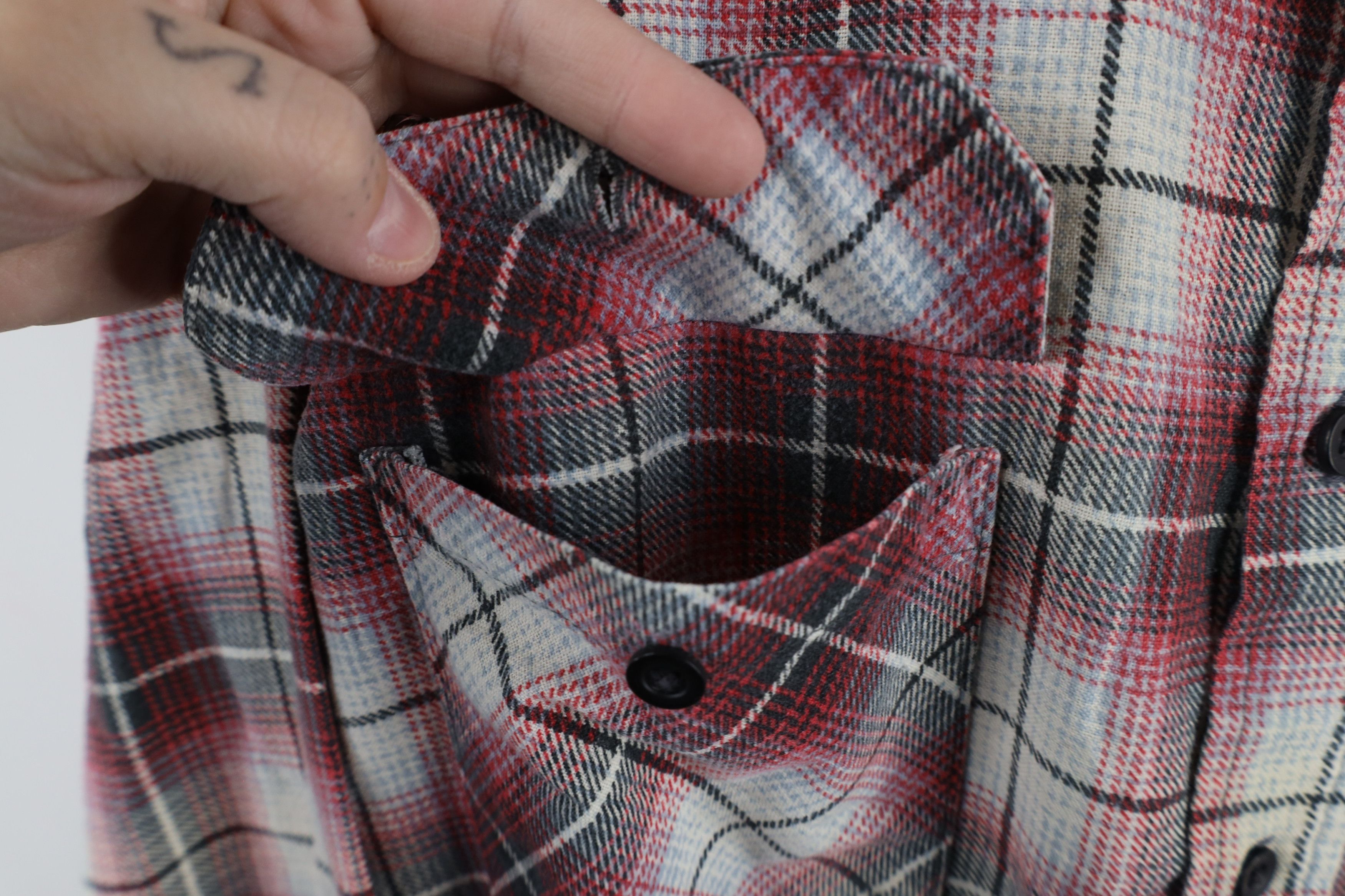 Vintage Vintage 90s Streetwear Collared Button Shirt Plaid USA Size US XXL / EU 58 / 5 - 6 Thumbnail