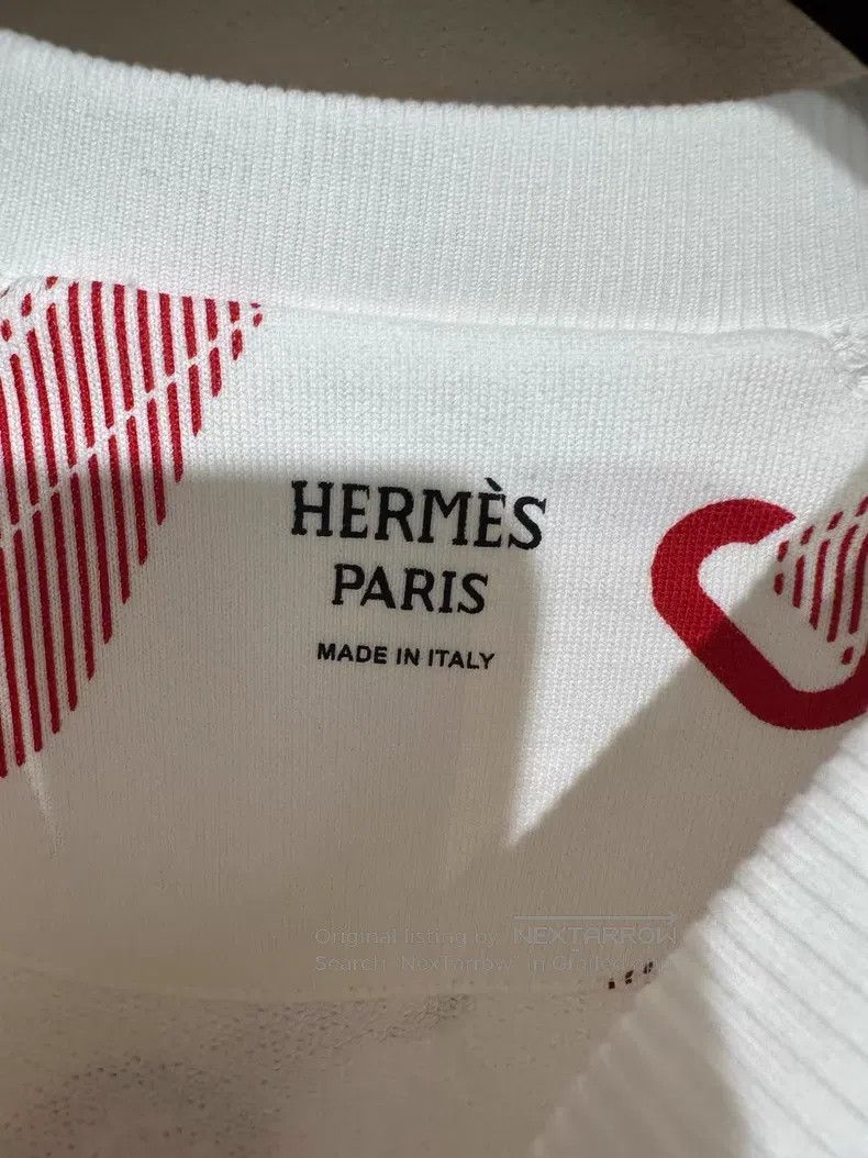 Hermes Hermes Short Sleeve T-Shirt Dress with Round Neck Knit Cot Size XS / US 0-2 / IT 36-38 - 2 Thumbnail