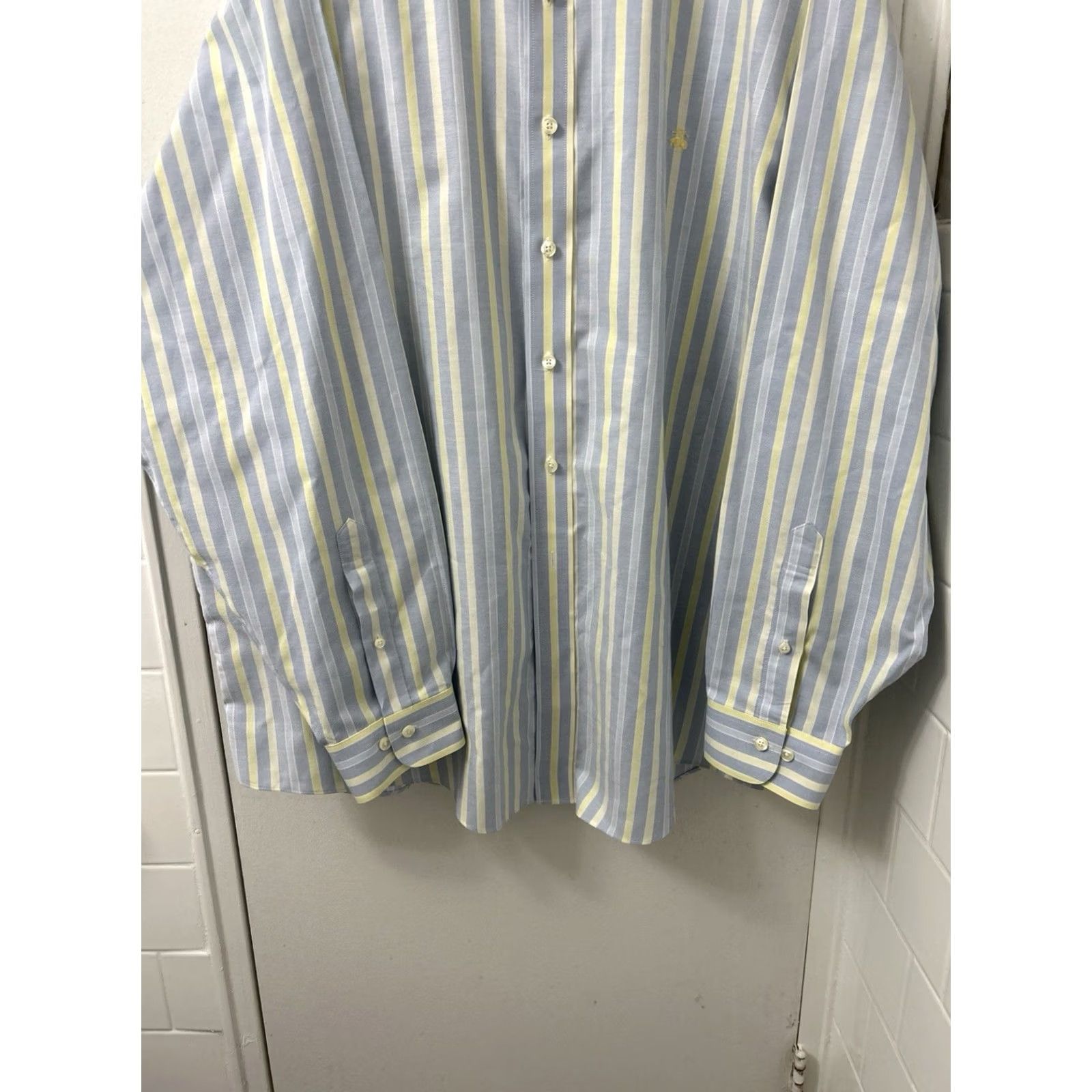 Brooks Brothers Brooks Brothers The Original Polo Shirt Mens 2XL Blue Striped Supima Cotton L/S Size US XXL / EU 58 / 5 - 3 Thumbnail