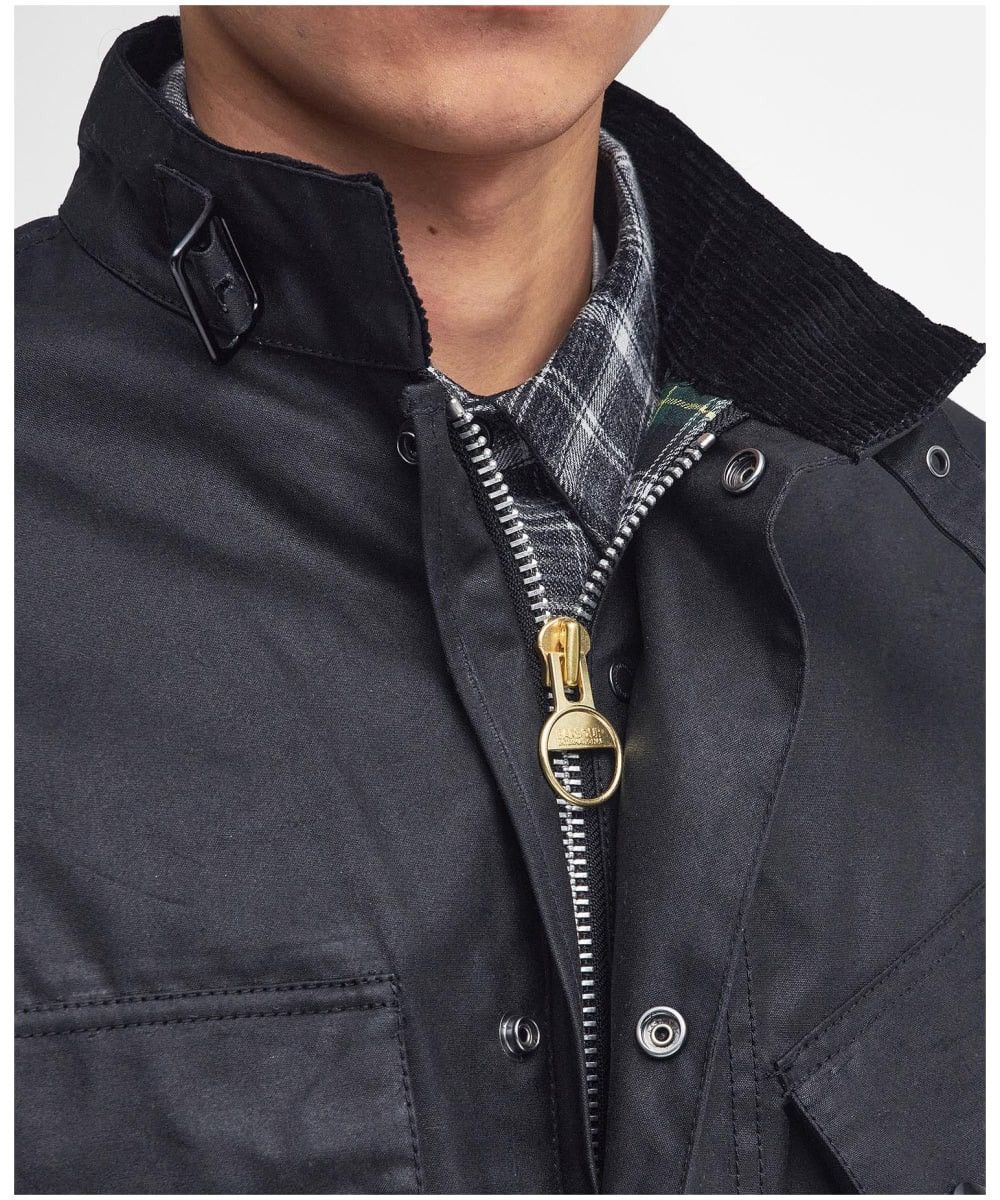Barbour Barbour International A7 Wax Jacket Black Belted Moto Biker Size US S / EU 44-46 / 1 - 6 Thumbnail