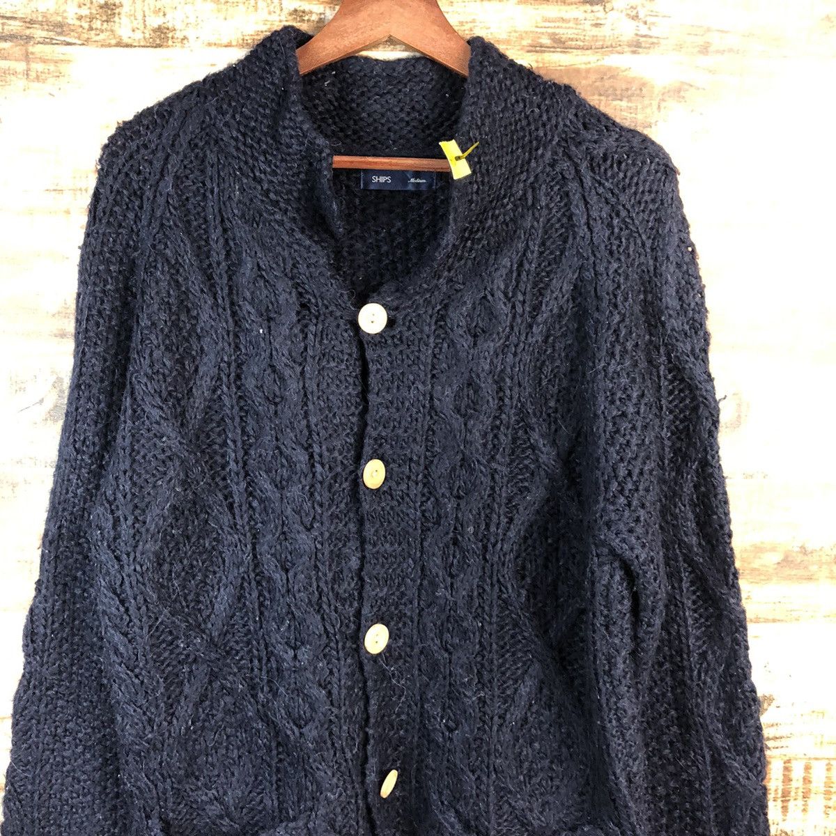 DL Ships Dark Blue Cardigan cable Knitwear #C600