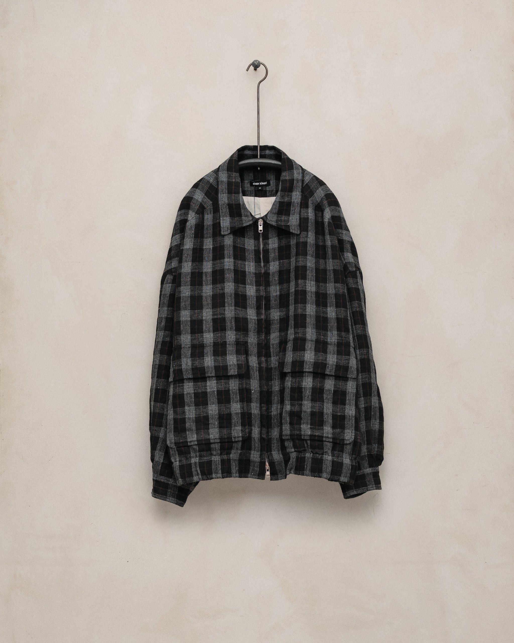Zip Jacket Two - Yarn Dyed Linen Check, Men's (Size M) — image 3 of 4