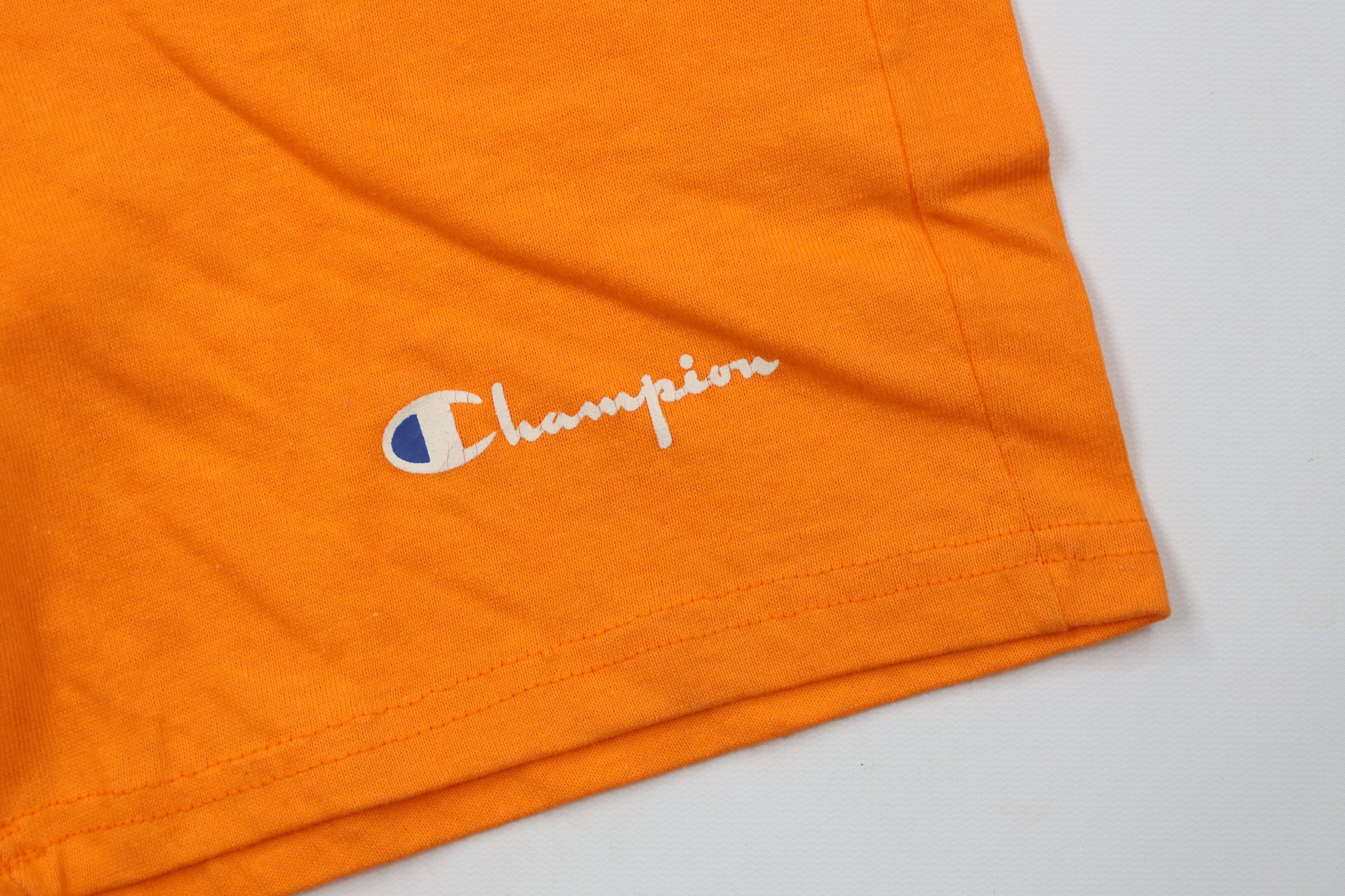 Champion × Vintage Vintage 90s Champion Knee Jersey Knit Shorts Orange USA Size US 30 / EU 46 - 5 Thumbnail