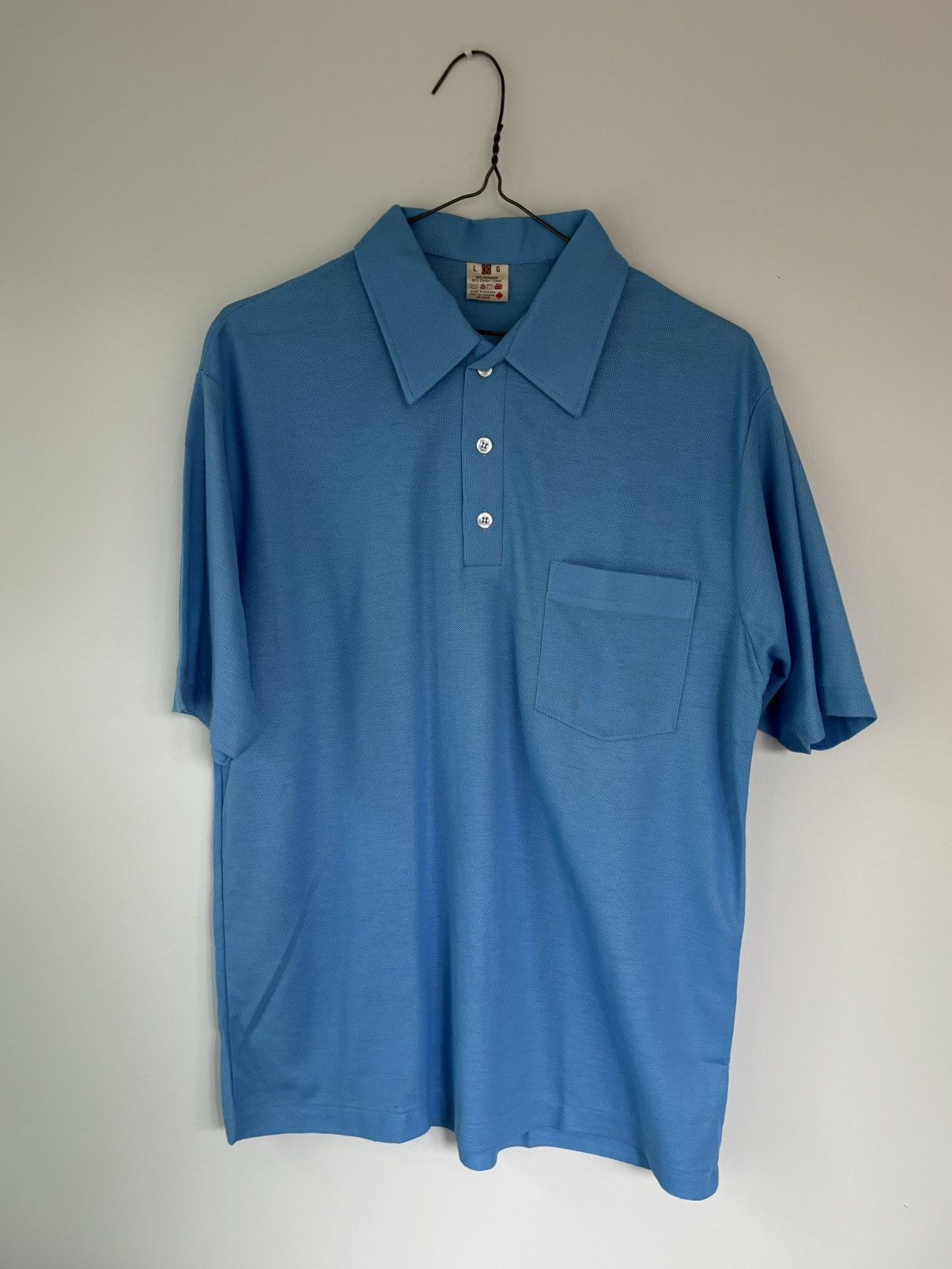 Vintage 1980s Vintage Polo Shirt 90s Deadstock Blank Pullover Tee 80 Size US L / EU 52-54 / 3 - 2 Thumbnail